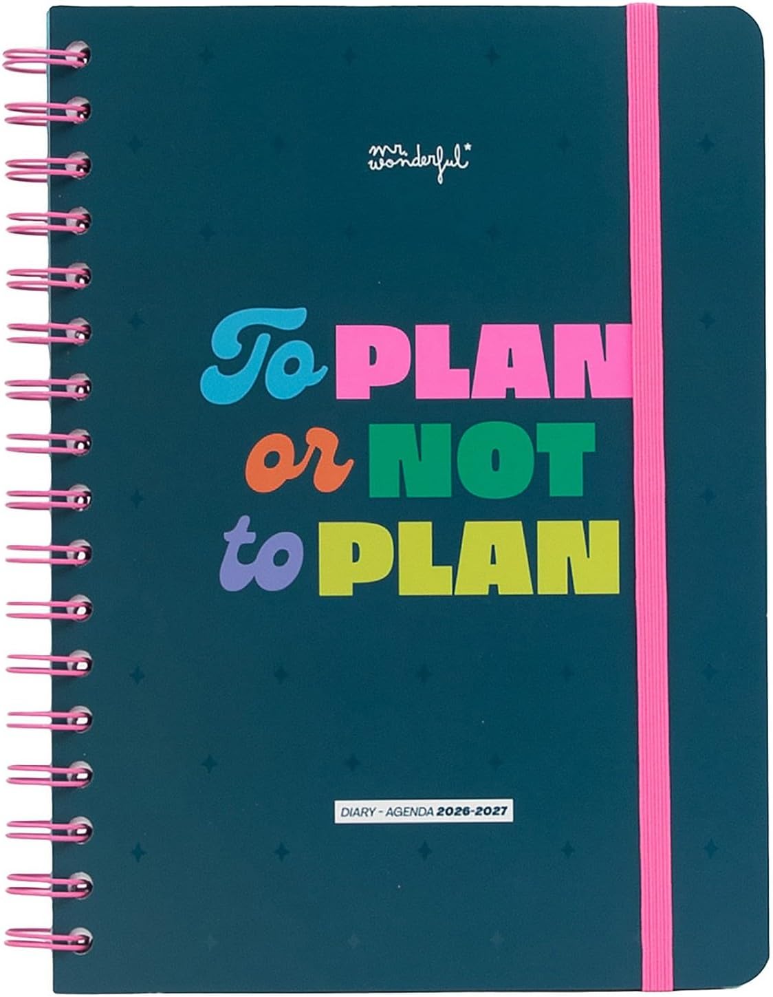 Detalle de Mr. Wonderful – Agenda escolar 2026-2027 (18 meses) con pegatinas y extras