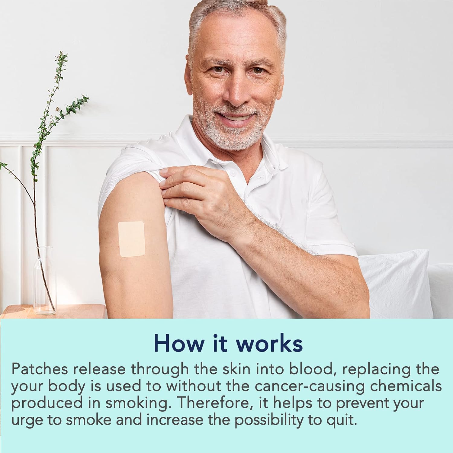 Detalle 2 de Valleylux Step 2 Nicotine Patches, 14 mg Over 24 Hours, 30 Count