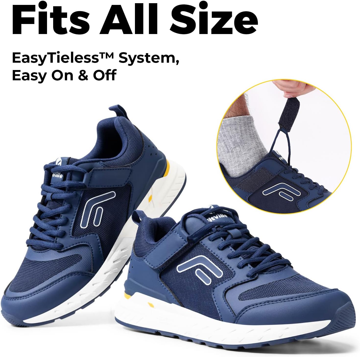 Thumbnail 1 de FitVille Scarpe Uomo Sneakers Extra Larghe