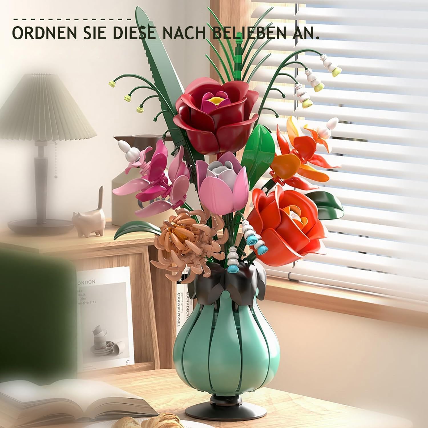 Thumbnail 5 de TYONUEYS 566 Teile Blumen Bauspielzeugset