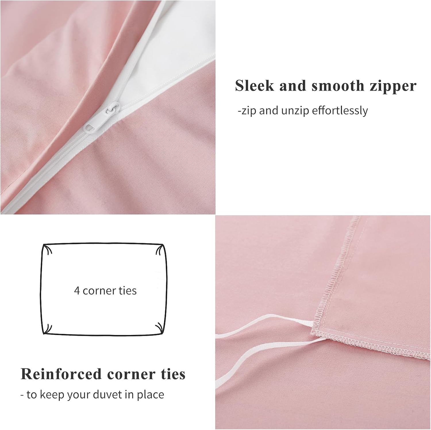 Thumbnail 5 de Aisbo Rose King Size Duvet Set 3Pcs