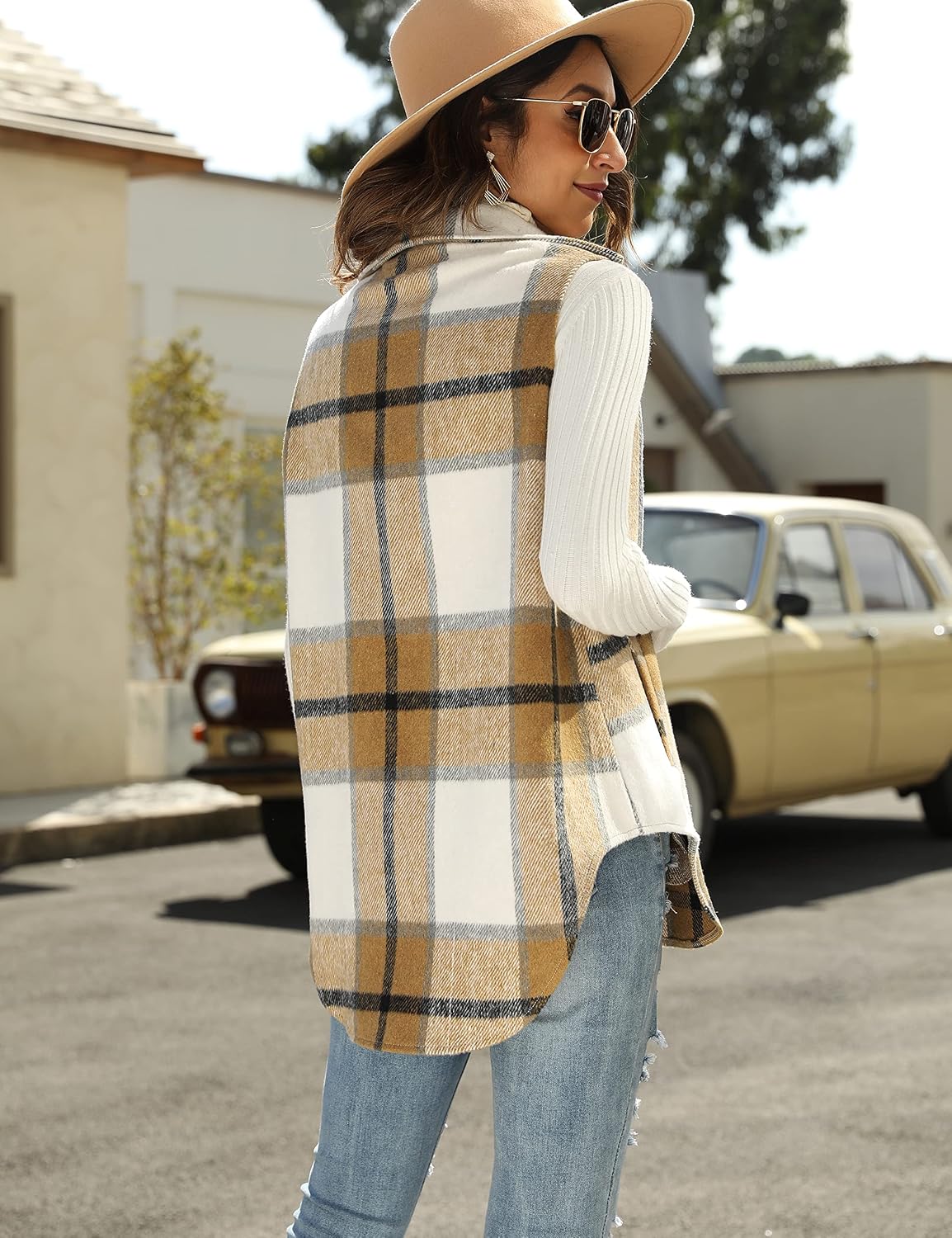 Thumbnail 6 de Tanming Women's Plaid Vest, Brushed Flannel