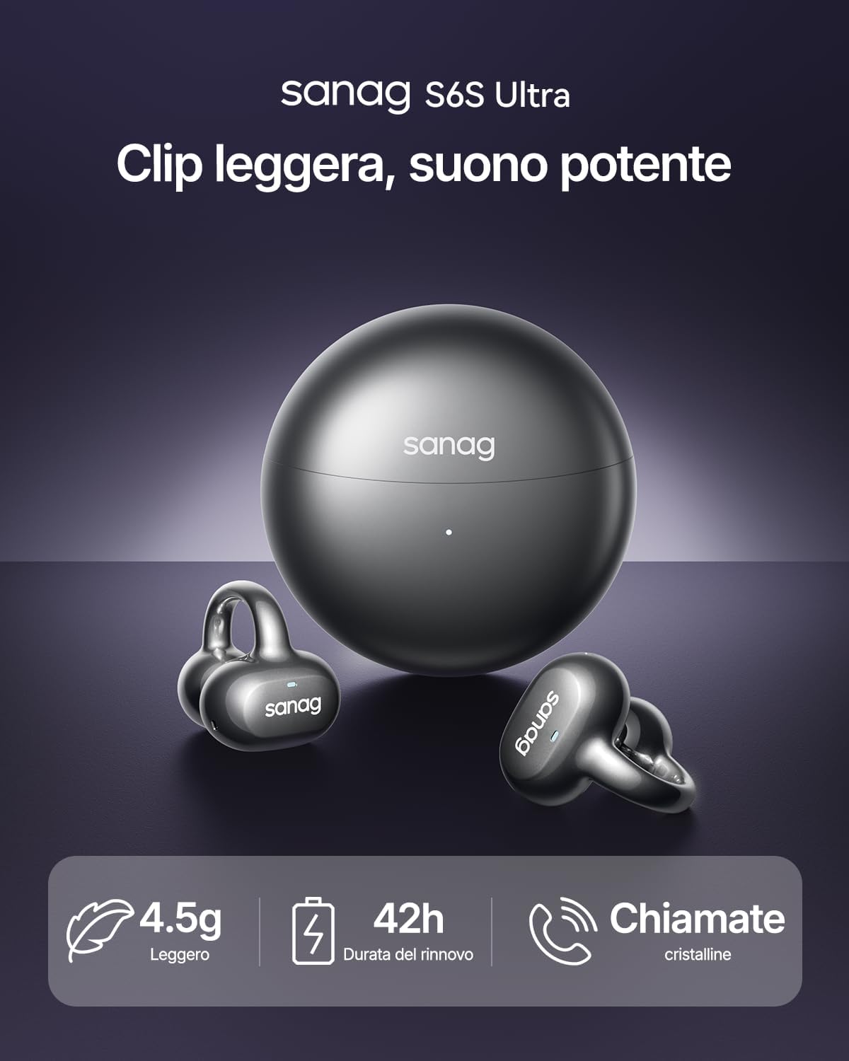 Thumbnail 1 de SANAG S6s Ultra Cuffie Bluetooth 42H