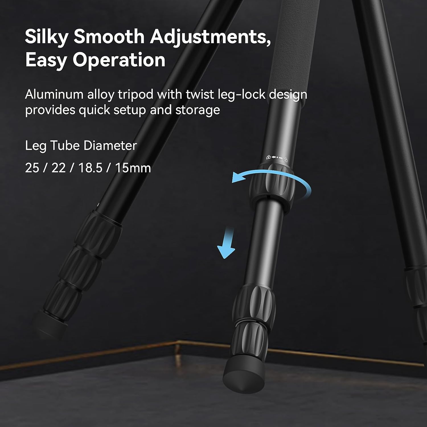 Thumbnail 3 de SMALLRIG CT190 Trépied vidéo 45-184 cm
