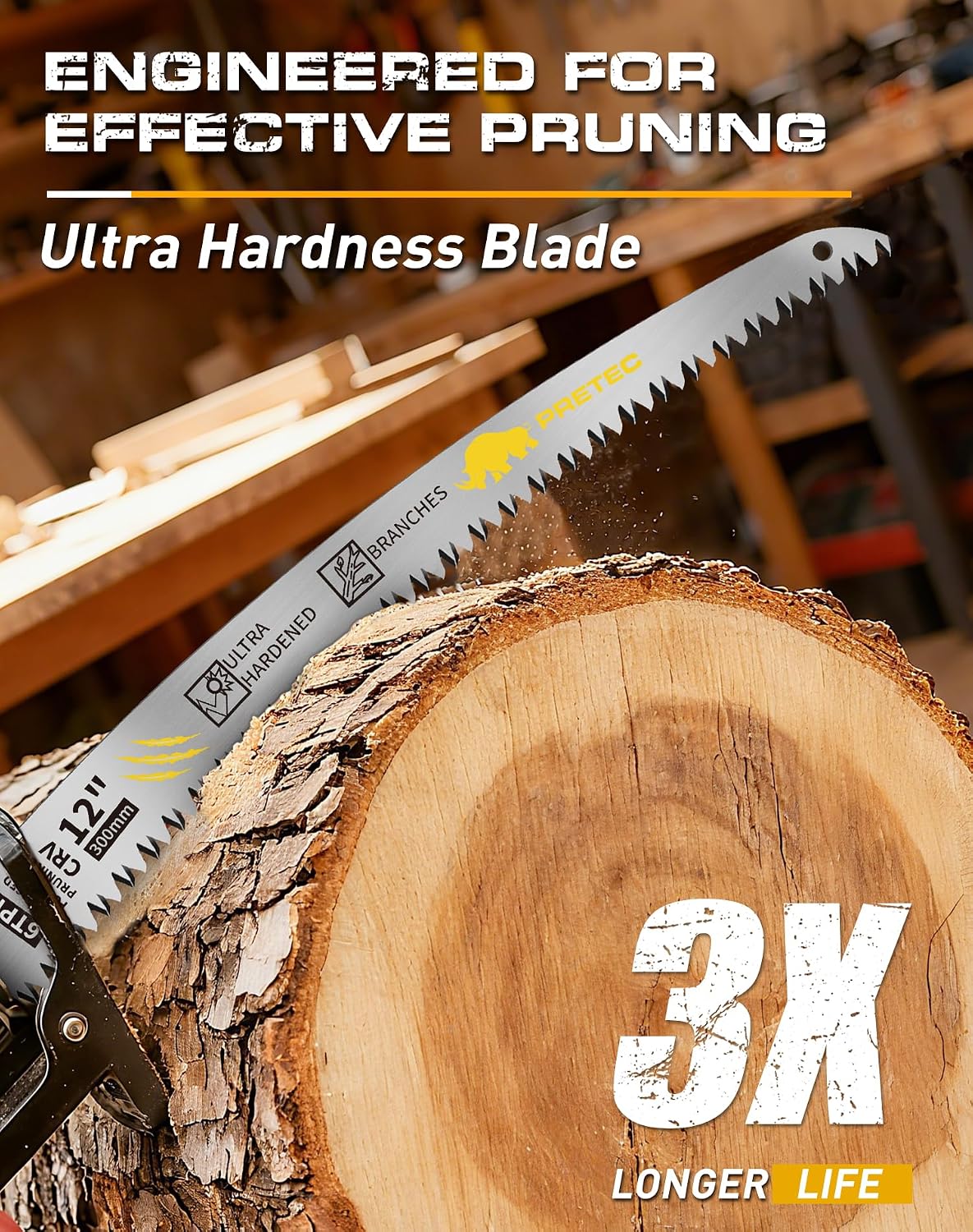 Detalle 2 de PRETEC B1-DE-12IN-WMJT-5PCS 12-Inch 6TPI Arc Edge Reciprocating Saw Blades, 5-Pack