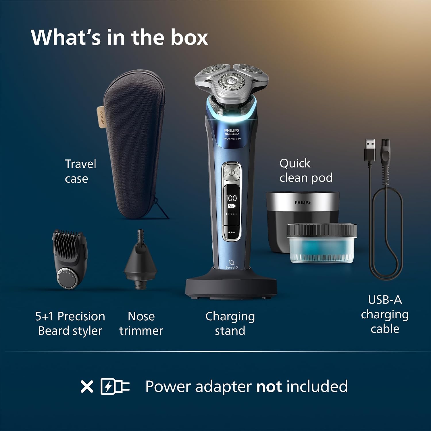 Thumbnail 6 de Philips Norelco Shaver i9000 Prestige (XP9201/88) Wet & Dry Electric Shaver with SenseIQ