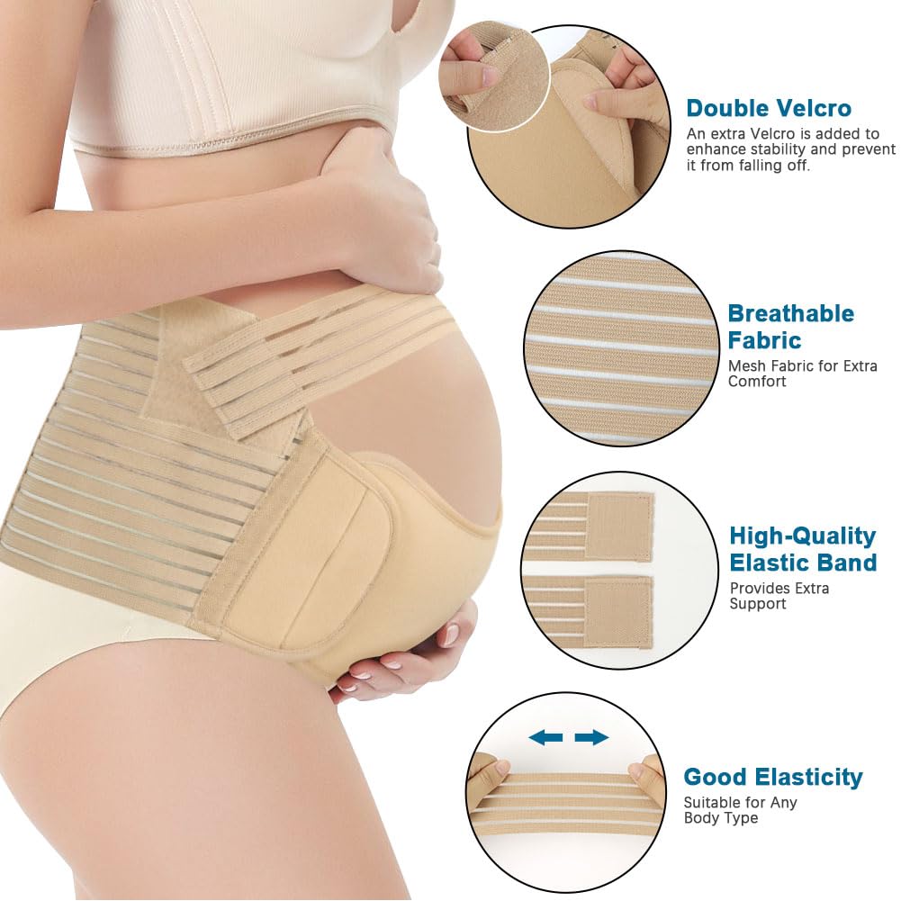 Thumbnail 2 de AUYAO Ceinture de Grossesse – Ceinture ventrale respirante XL, soutien abdominal et lombaire
