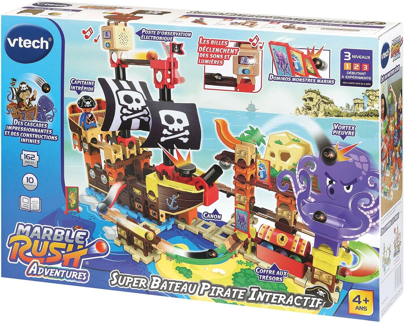 Detalle 2 de VTech Marble Rush Adventures interactief piratenschip van kunststof