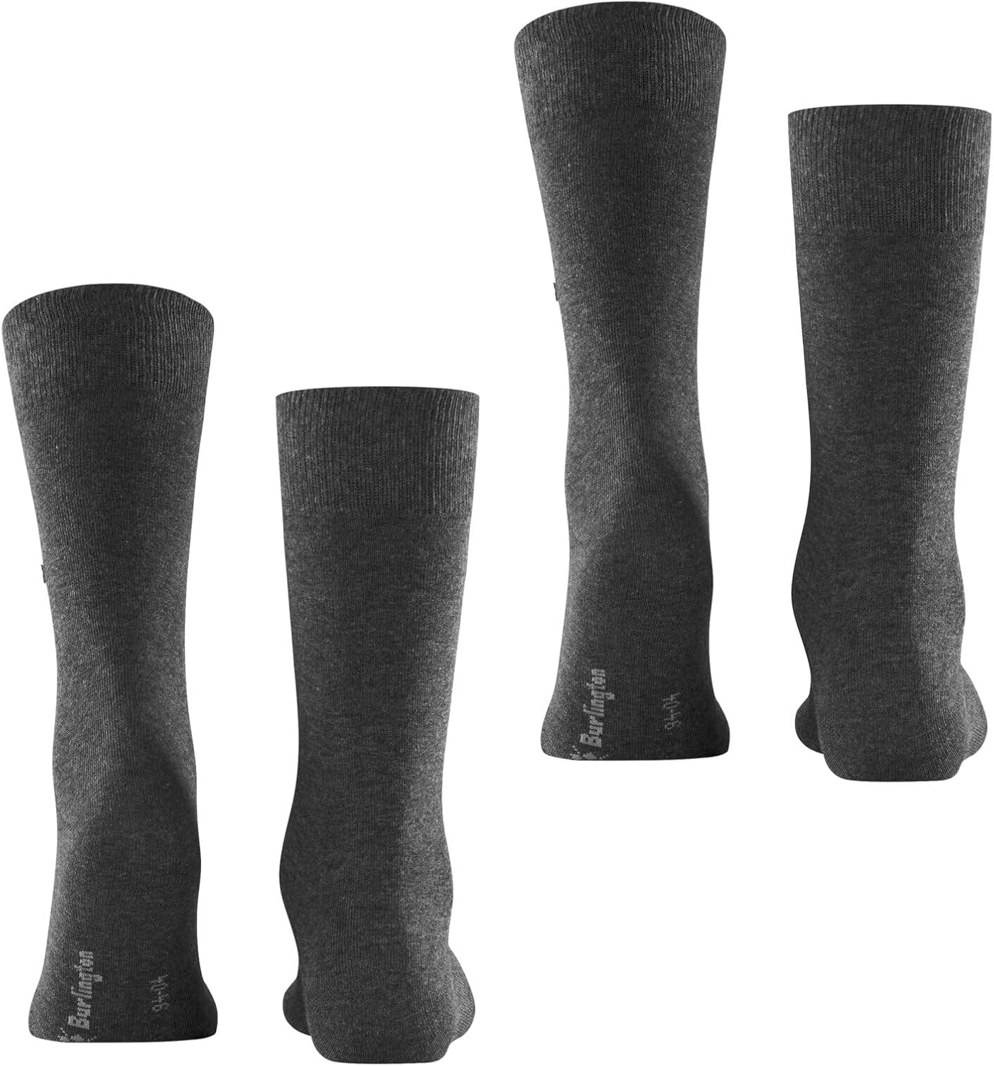 Thumbnail 1 de Burlington Everyday Multipack M So coton unies – 2 paires, Gris Anthracite Mélange (Taille 40-46)