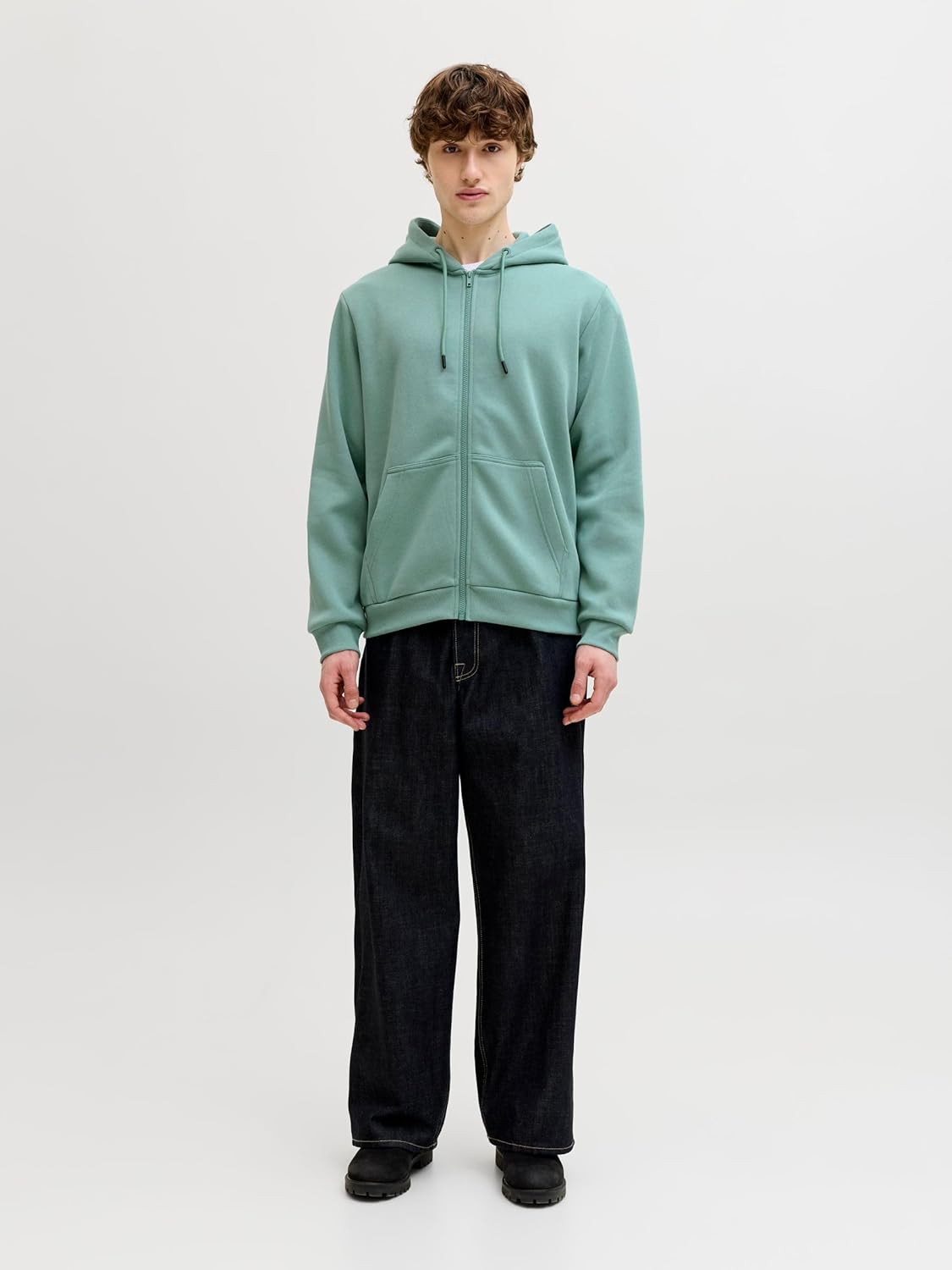 Thumbnail 2 de Jack & Jones Zip Hoodie Plain con cappuccio e zip, felpa da uomo