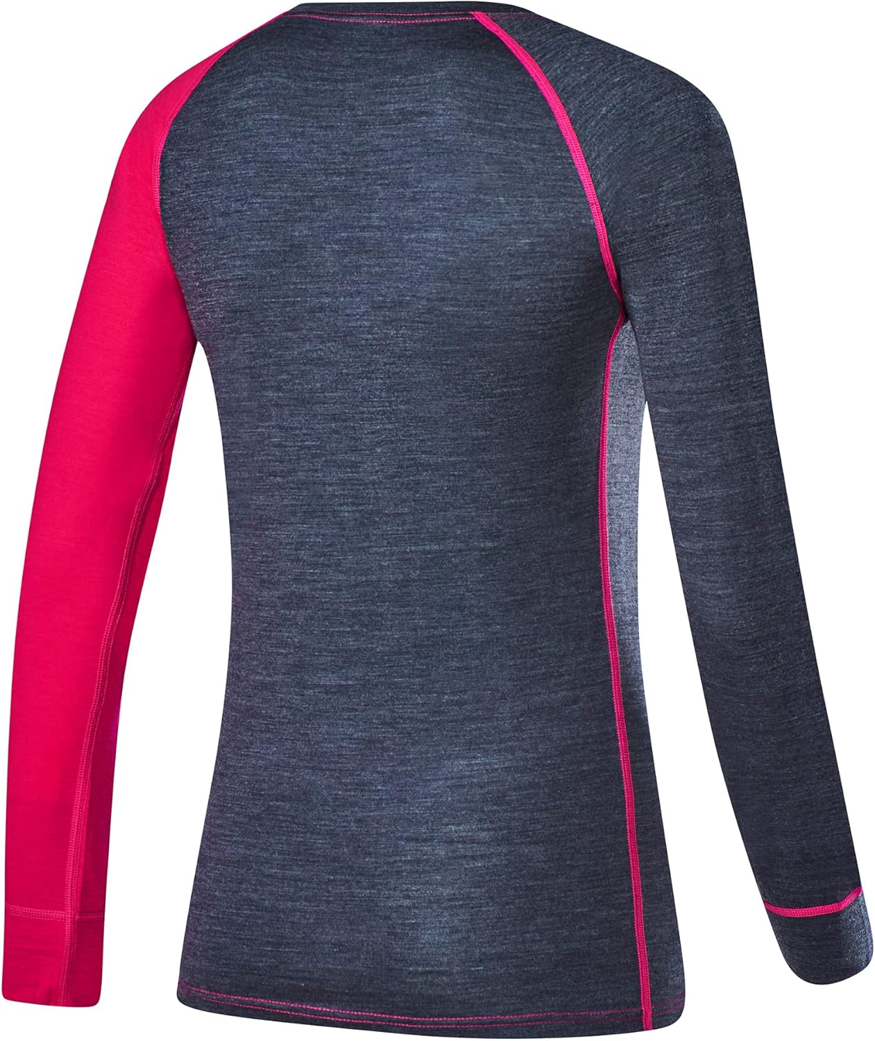Detalle de Black Crevice Maglia a Maniche Lunghe da Donna in Lana Merino: versatilità e comfort per l'outdoor