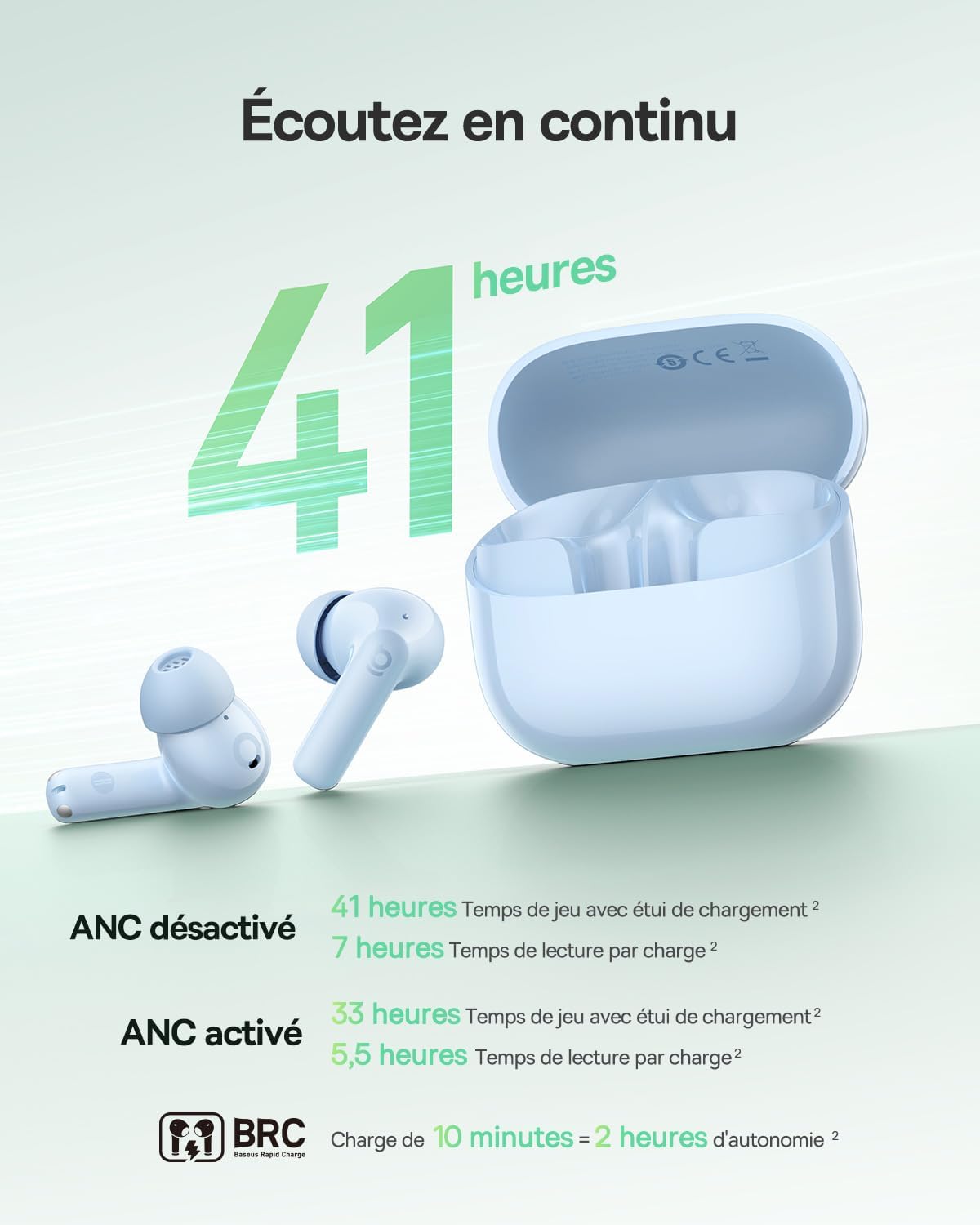 Thumbnail 4 de Baseus EP10 NC écouteurs Bluetooth ANC -43 dB