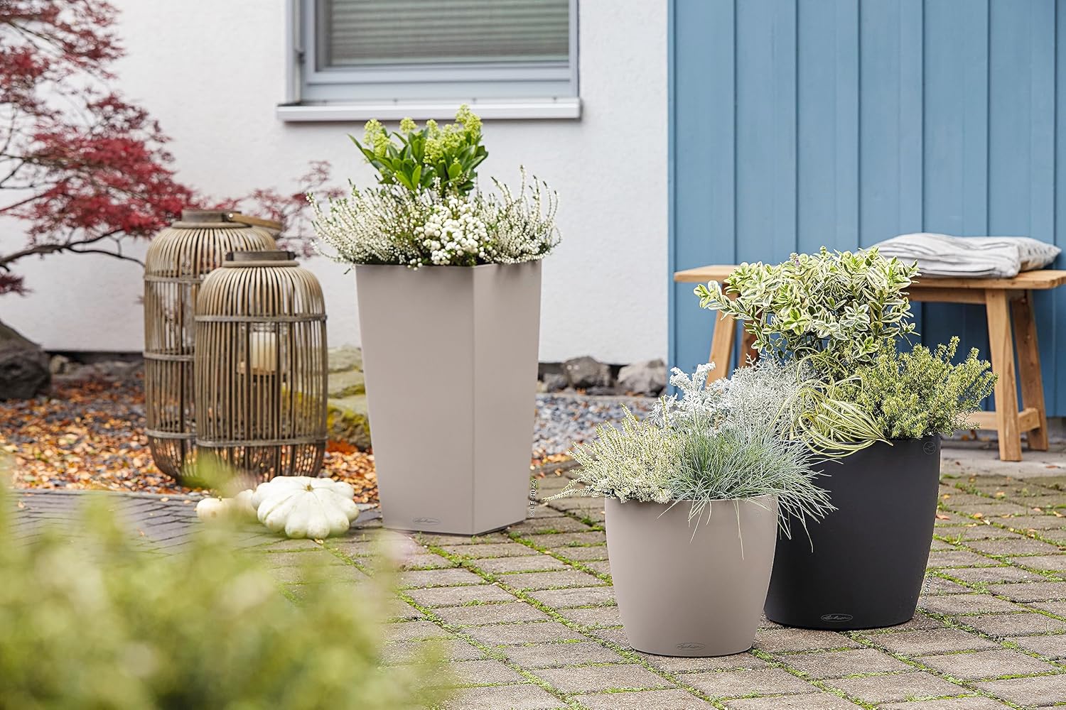 Thumbnail 6 de Lechuza Pot de Fleurs d’Extérieur et d’Intérieur Coloris Gris Ardoise – Classe Classico avec Réserve d’Eau Intégrée