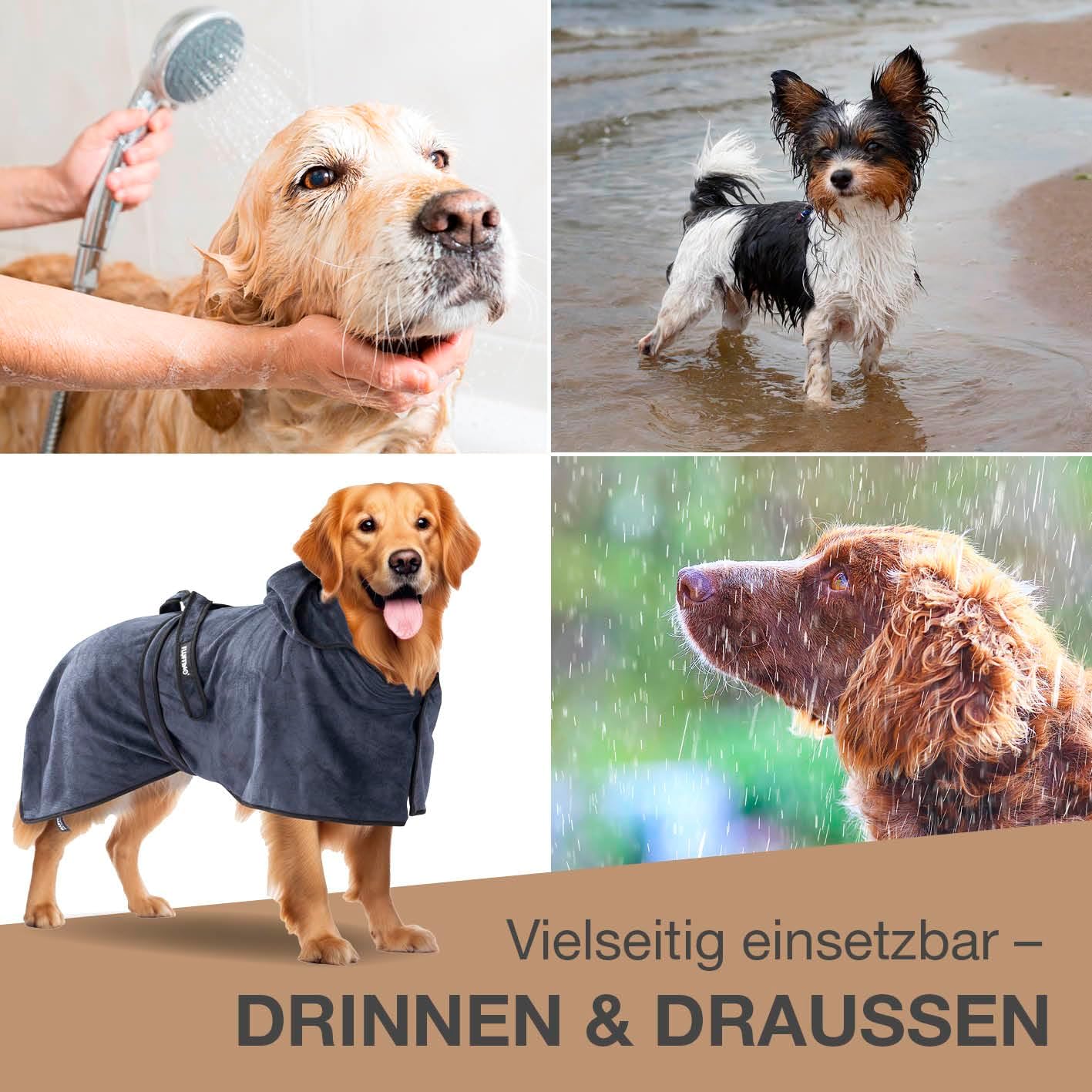 Thumbnail 5 de FLUFFINO Hundebademantel Dunkelblau Gr. M