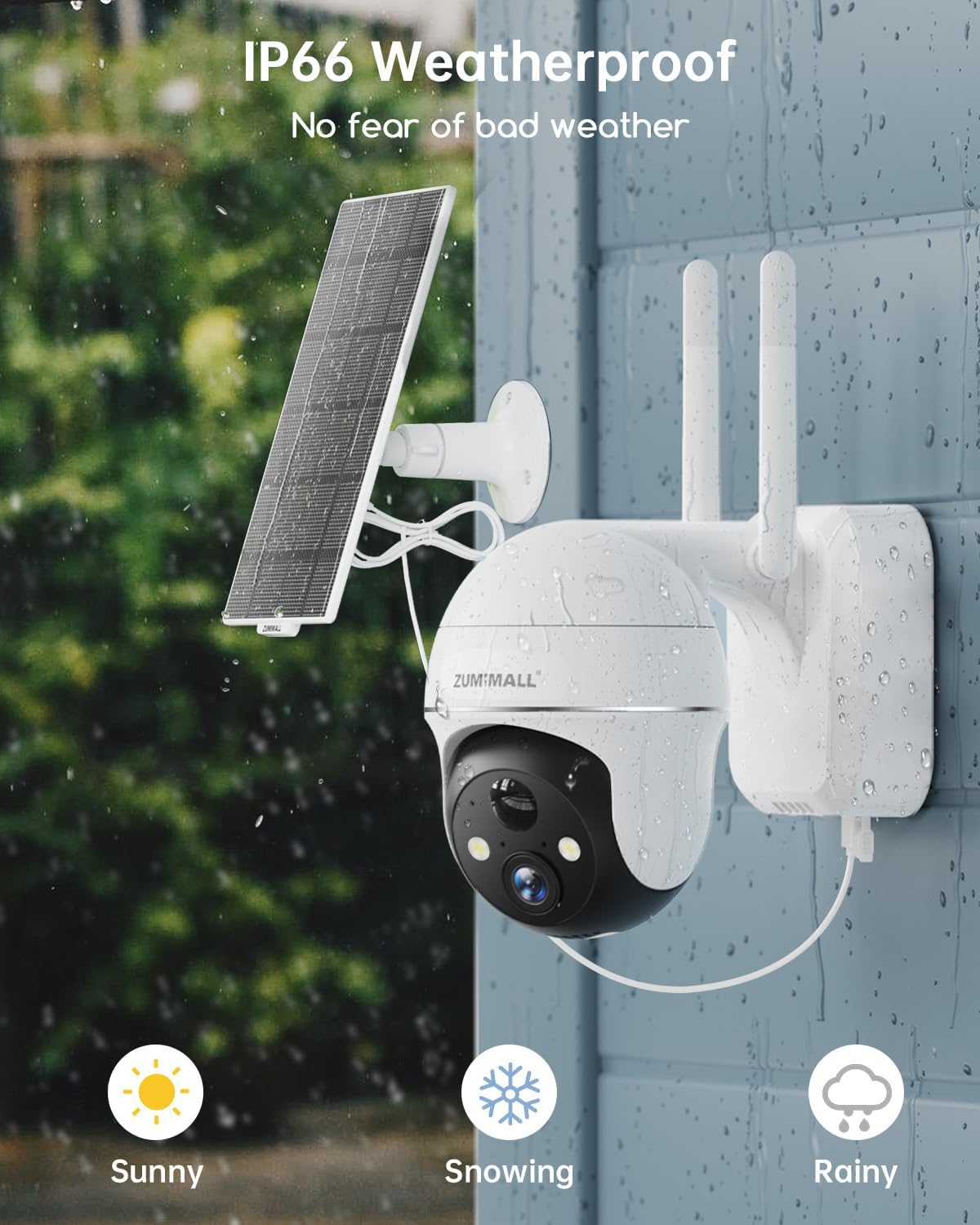 Thumbnail 6 de ZUMIMALL X2 2K Solar Security Camera, 360° View, Color Night Vision