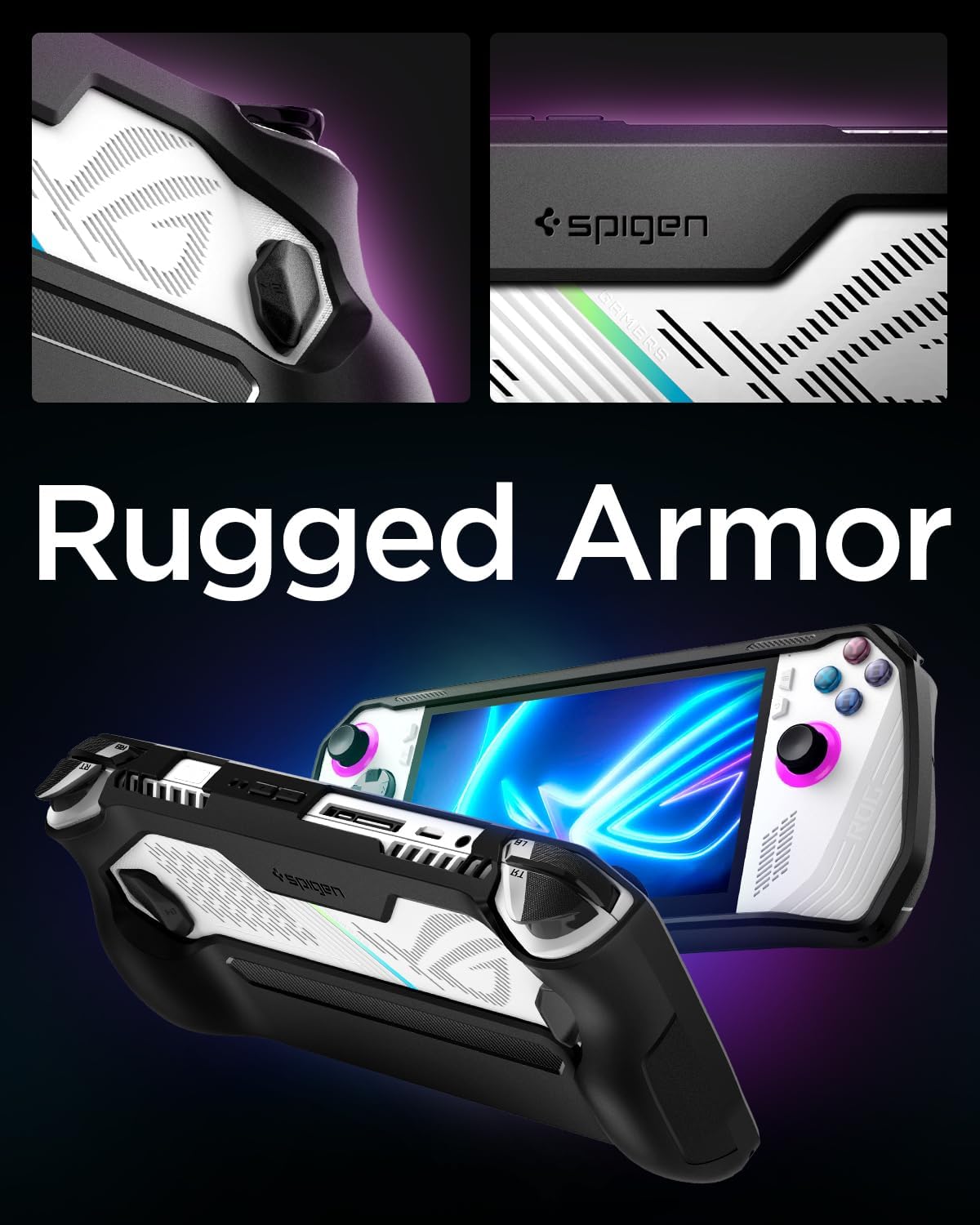 Thumbnail 2 de Spigen Rugged Armor TPU con cinturino da polso per ASUS ROG Ally (RC71L) – custodia protettiva anti-graffio