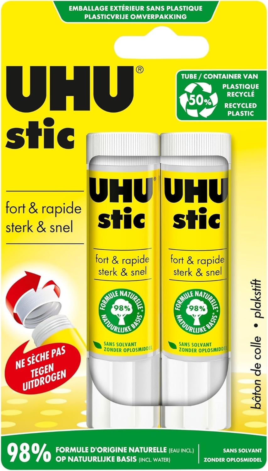 Thumbnail 6 de UHU Stic - Bâton de Colle Sans Solvants, Lot de 12 sticks de 21 g
