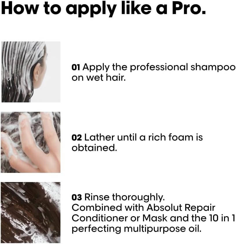 Thumbnail 5 de L’Oréal Professionnel Absolut Repair Hydrating Shampoo for Dry Hair (300ml) – Moisturising & Nourishing