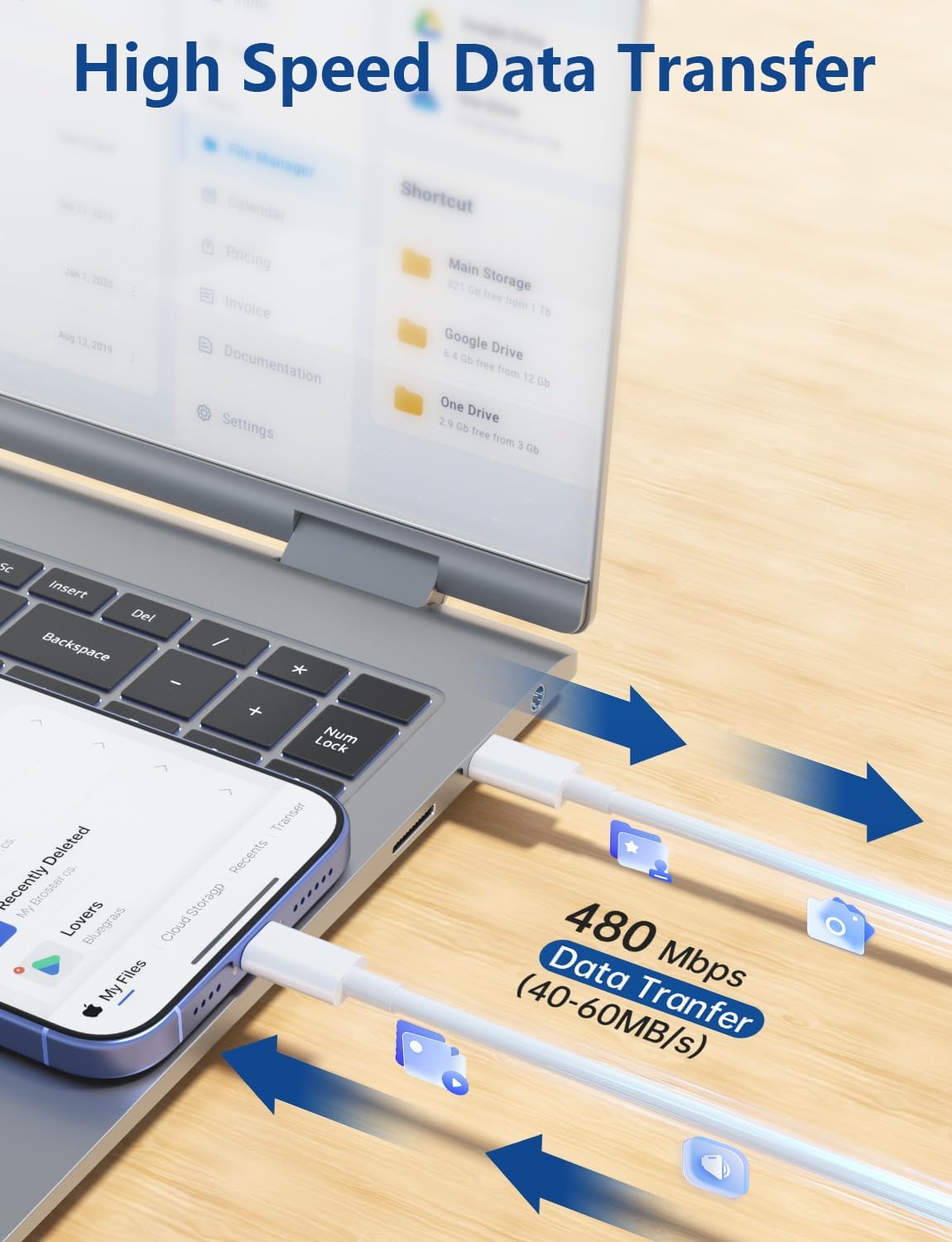 Thumbnail 3 de Cabepow 15ft USB-C to USB-C Cable