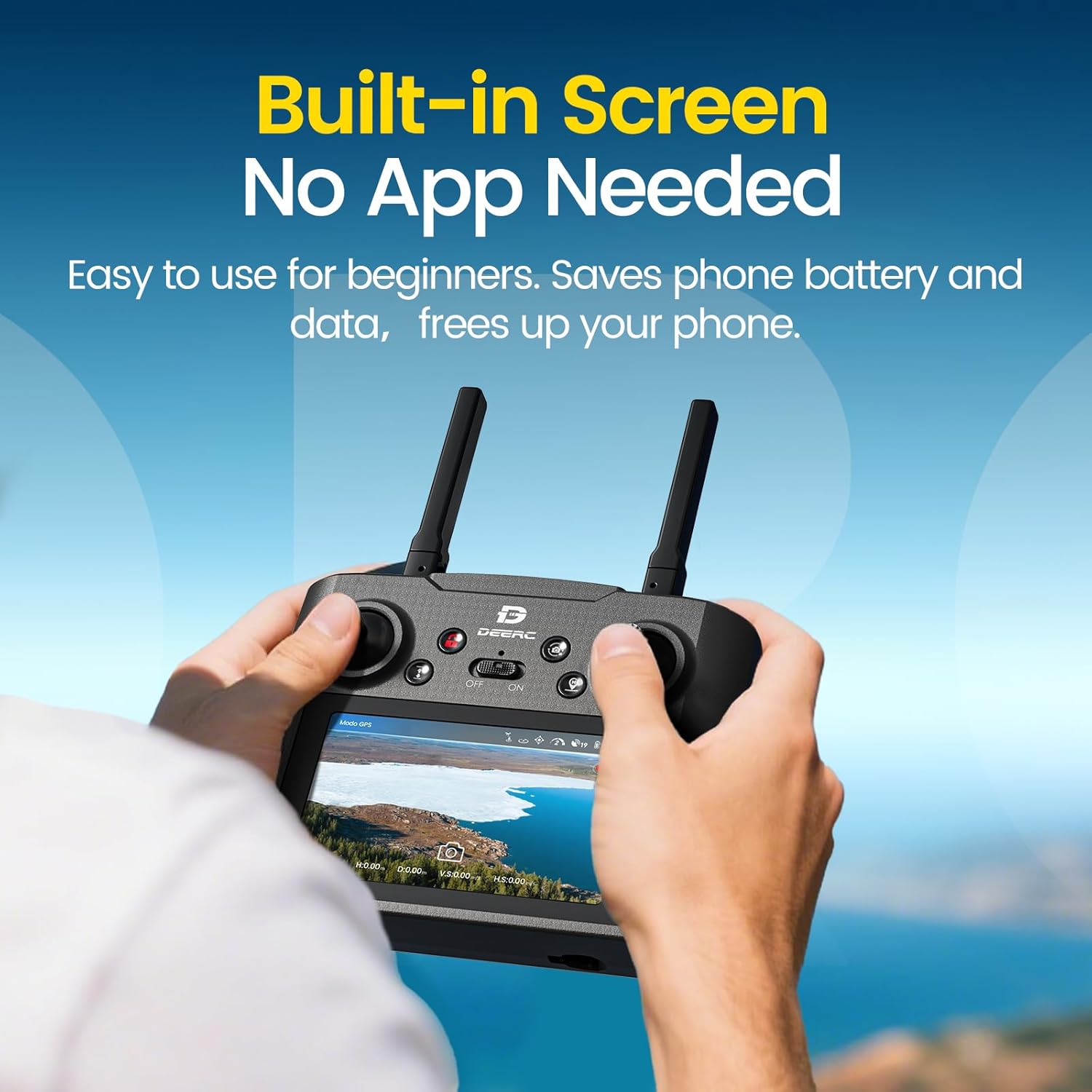 Thumbnail 3 de DEERC D35Pro 4K GPS RC Drone with Controller HD Screen, 5G Transmission and Follow Me