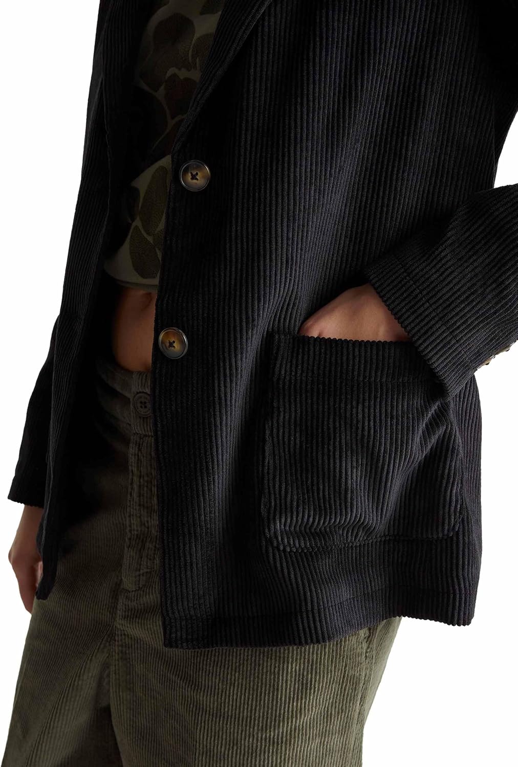 Detalle de Giacca Donna United Colors of Benetton Giacca 2q5gdw03i: stile e comfort in velluto a coste