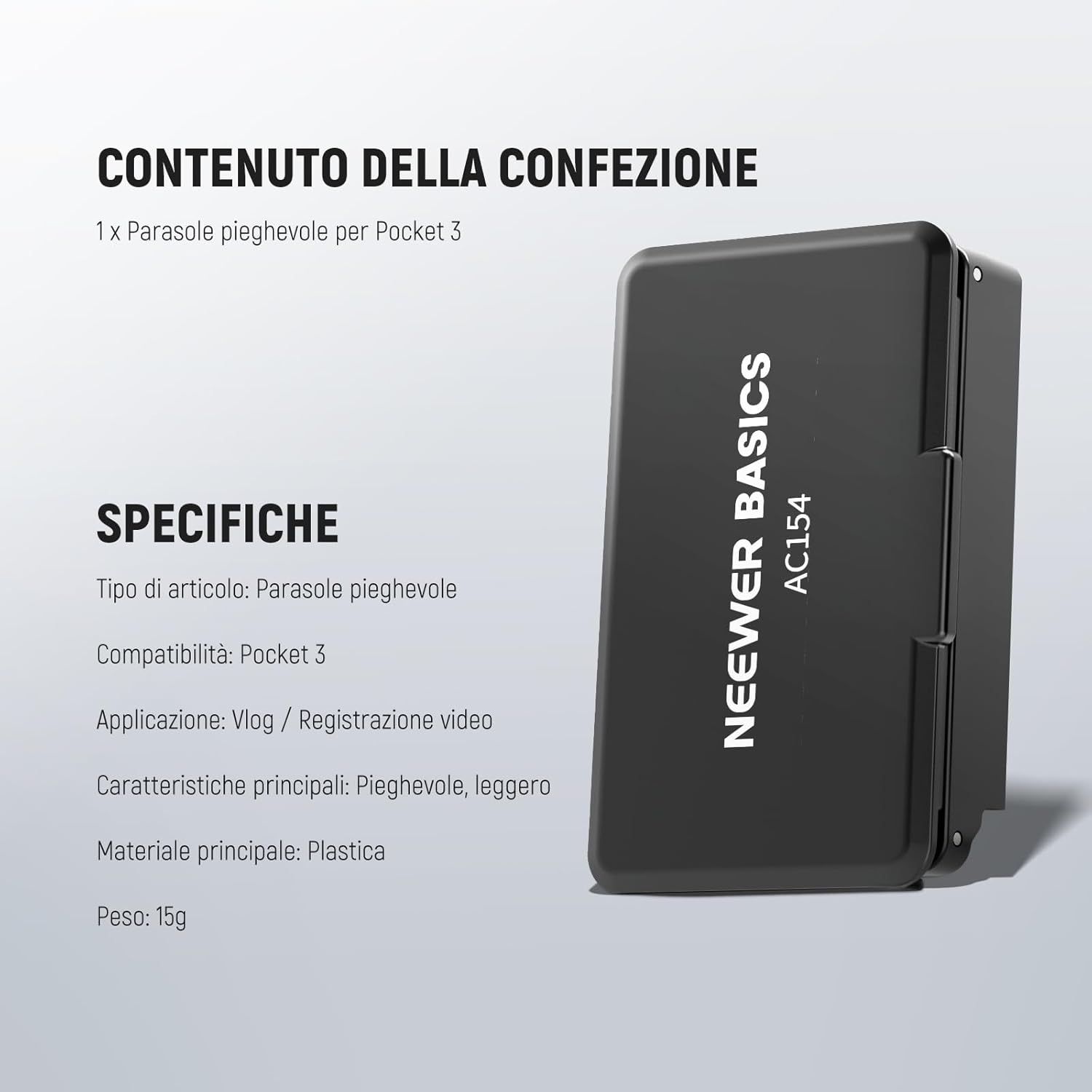 Thumbnail 6 de NEEWER AC154 parasole antiriflesso pieghevole a 3 lati per DJI Osmo Pocket 3