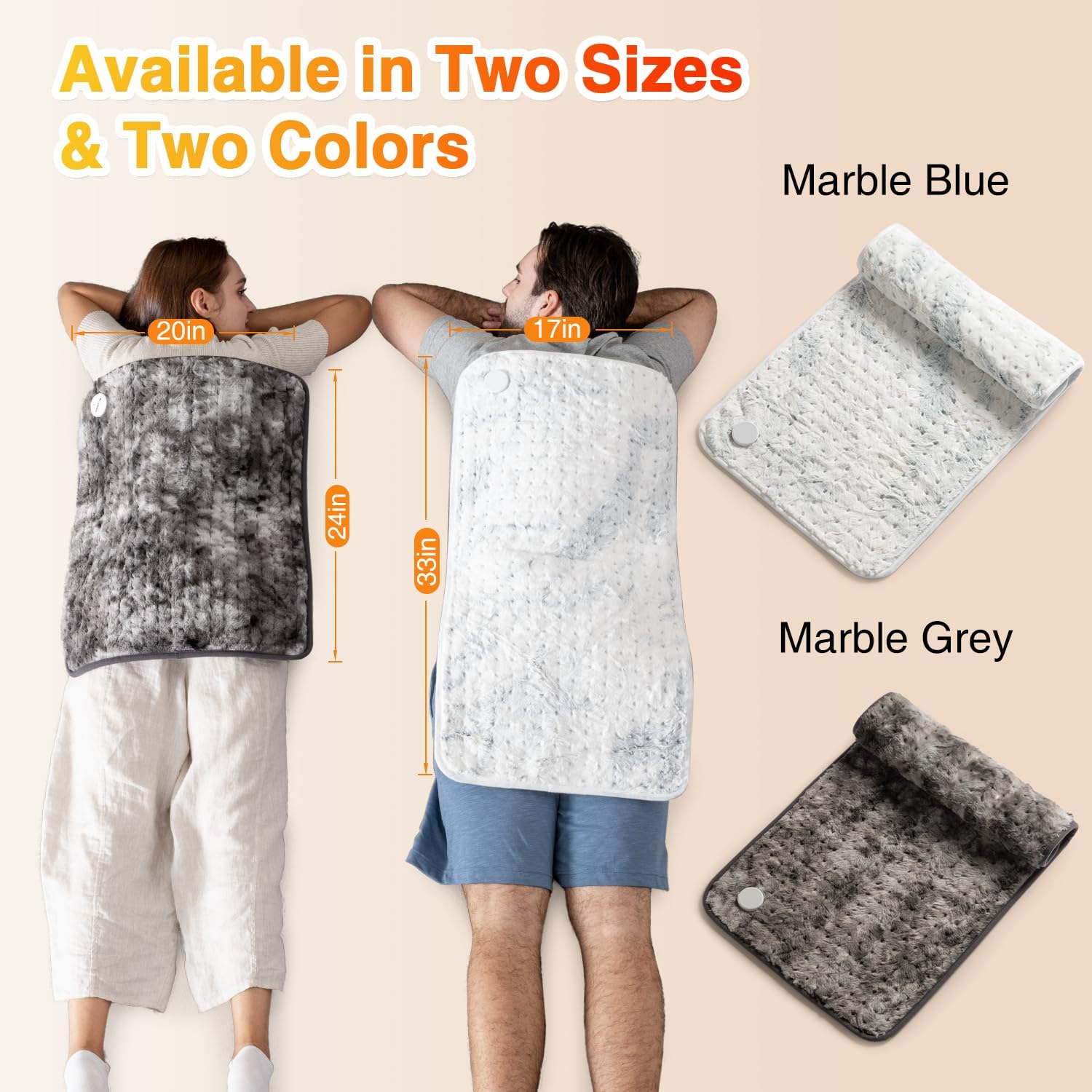 Detalle 2 de WOOMER electric heating pad 17 × 33 inches