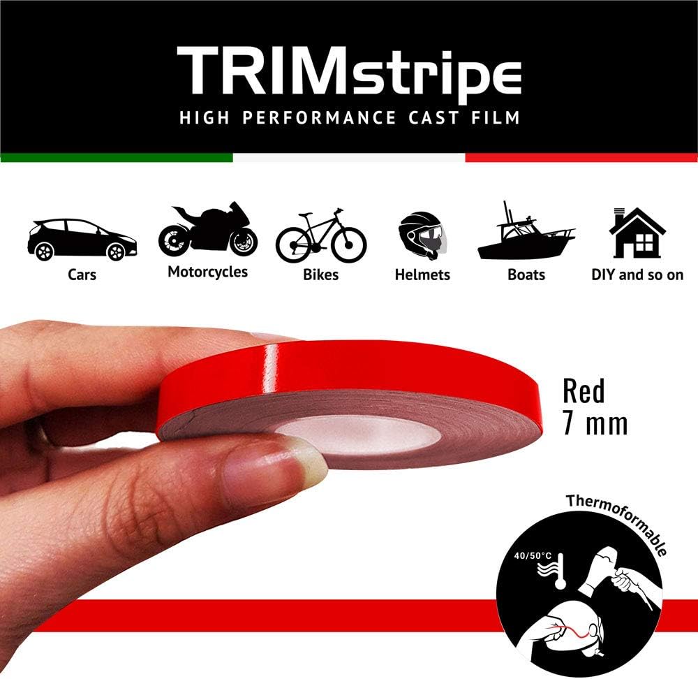 Thumbnail 1 de 4R Quattroerre.it 10481 Trim Stripes3 adhesive strips (red) 7 mm x 10 m