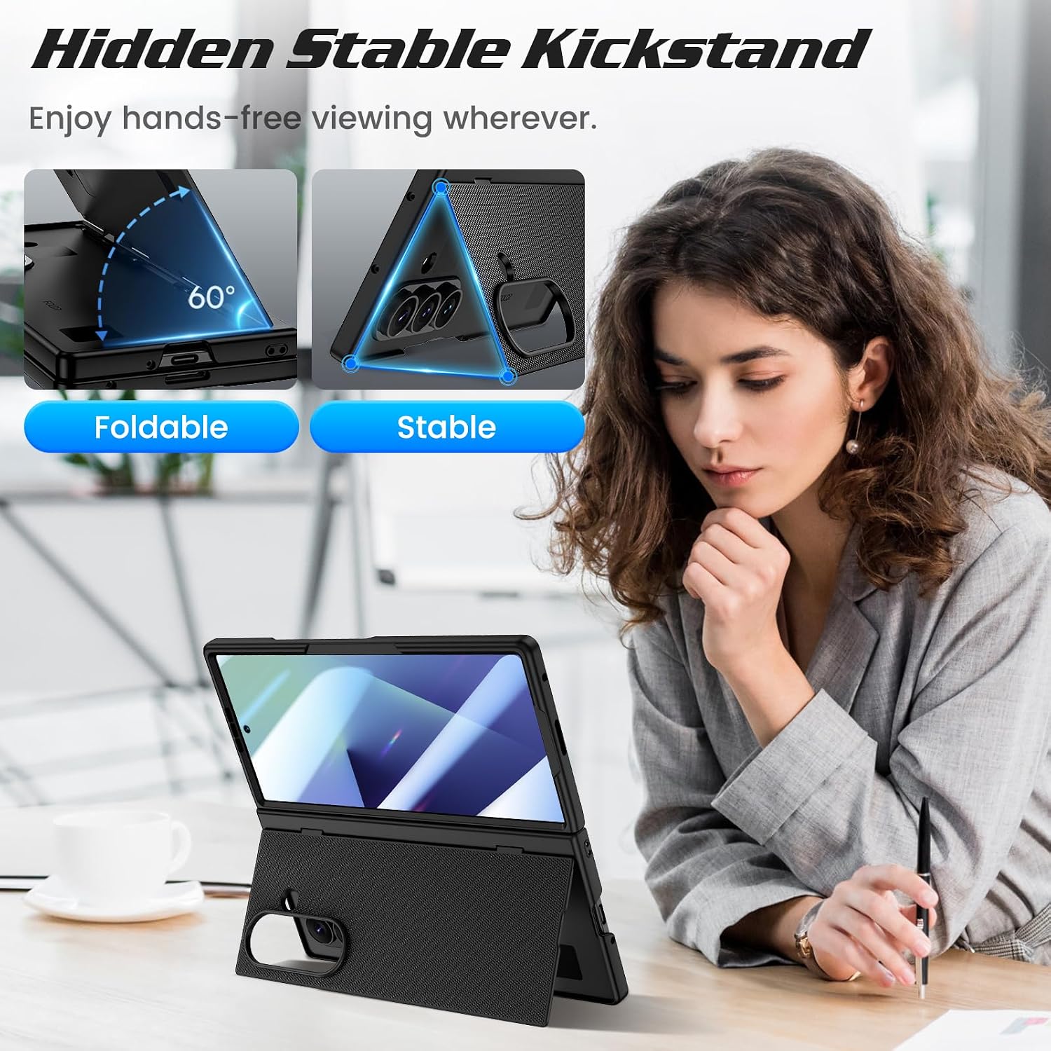 Thumbnail 3 de Doeshine Galaxy Z Fold 7 Case with 9H Screen Protector