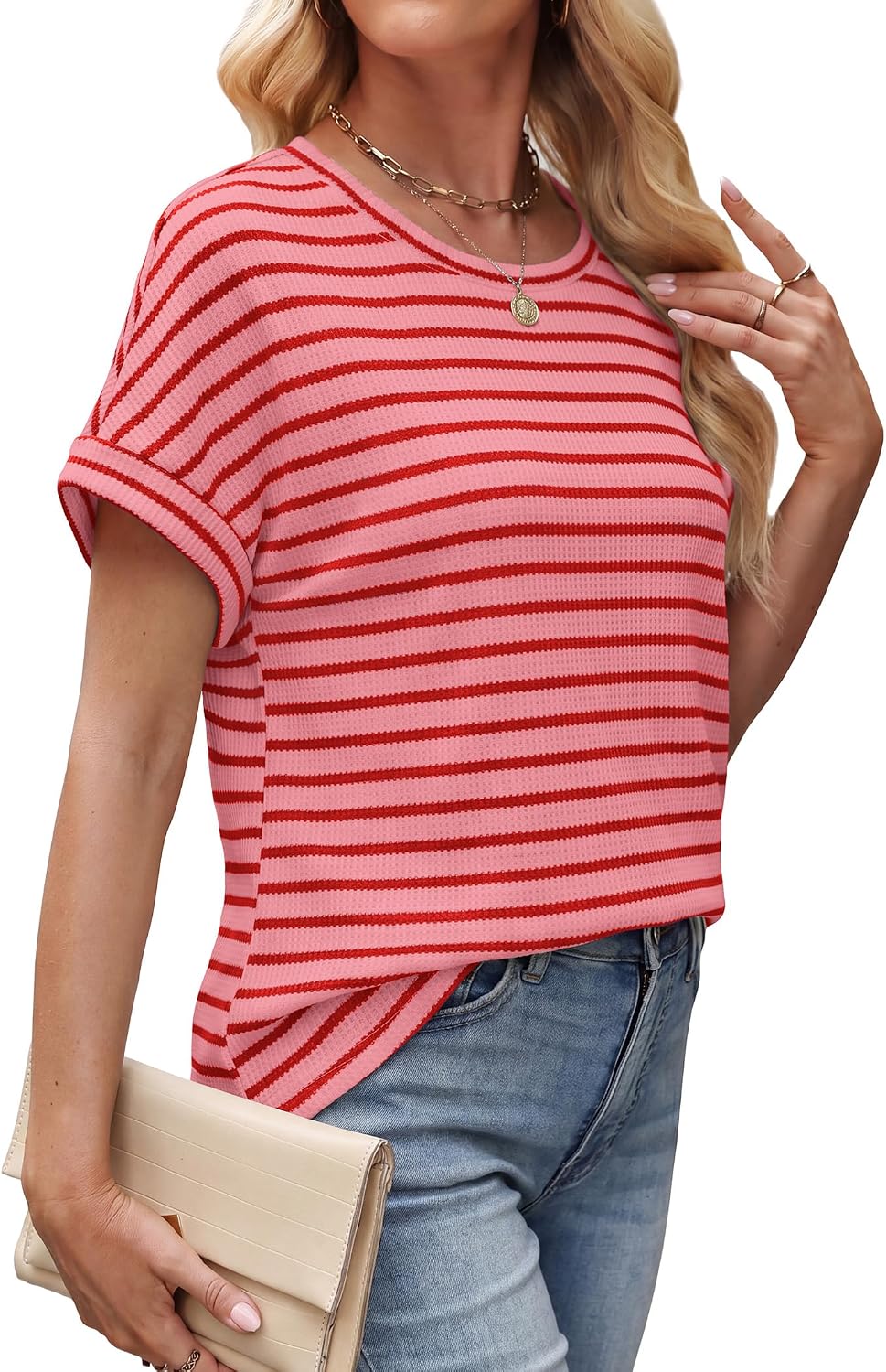 Detalle de Sampeel Women's Waffle-Knit Top