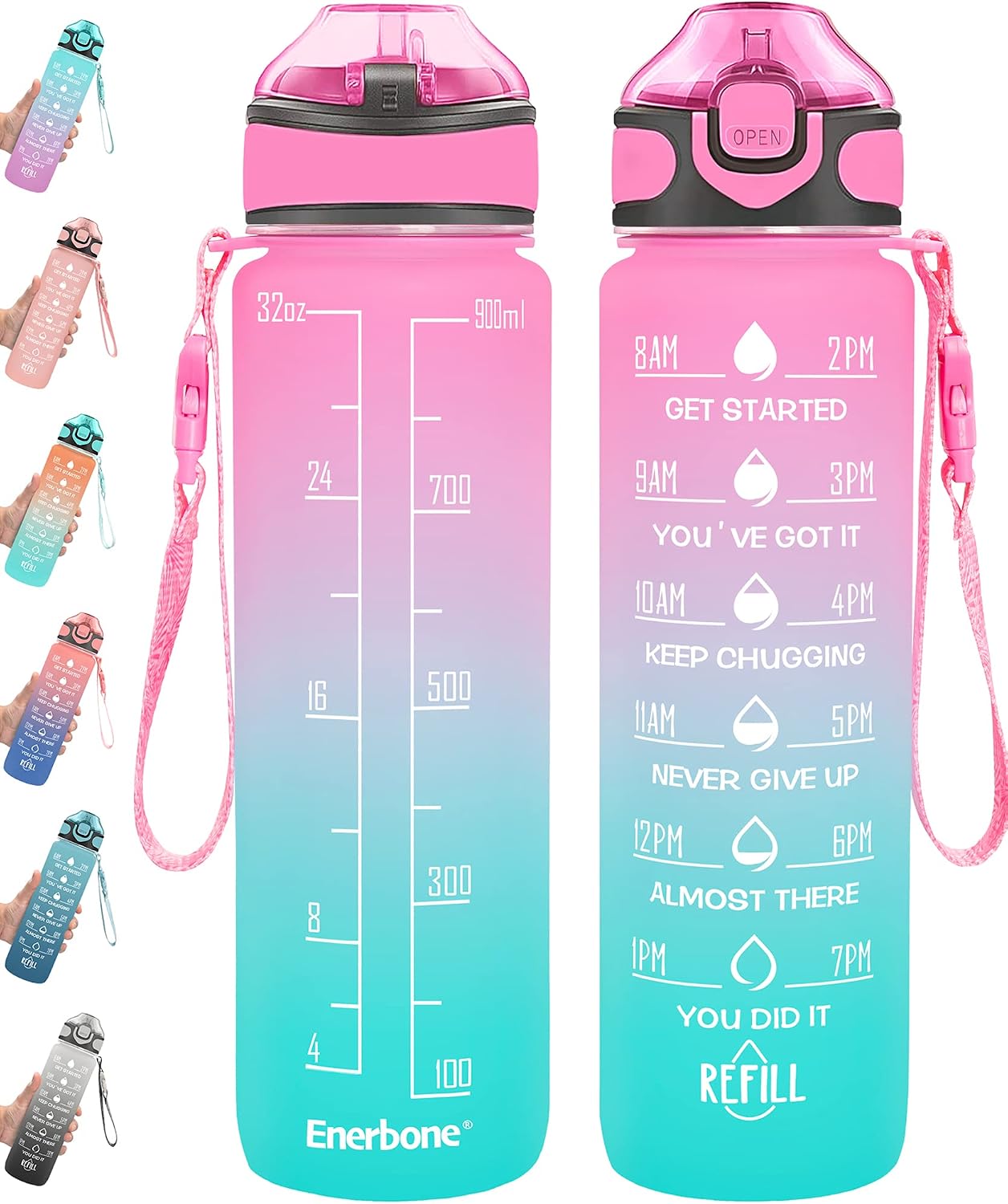 Detalle de Enerbone 32 oz leakproof water bottle