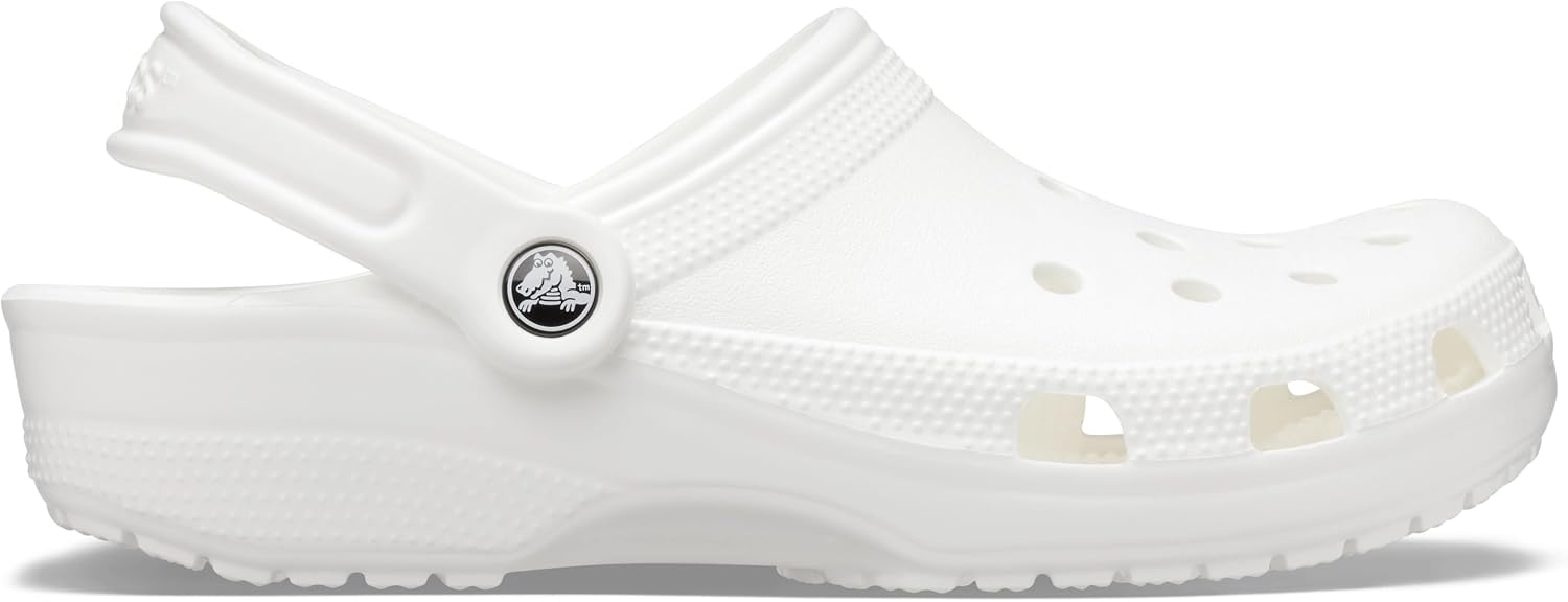 Detalle de Crocs Unisexe Adulte Classic Clog Sabots White (33/34 EU) – légère simplicité, confort et personnalisation
