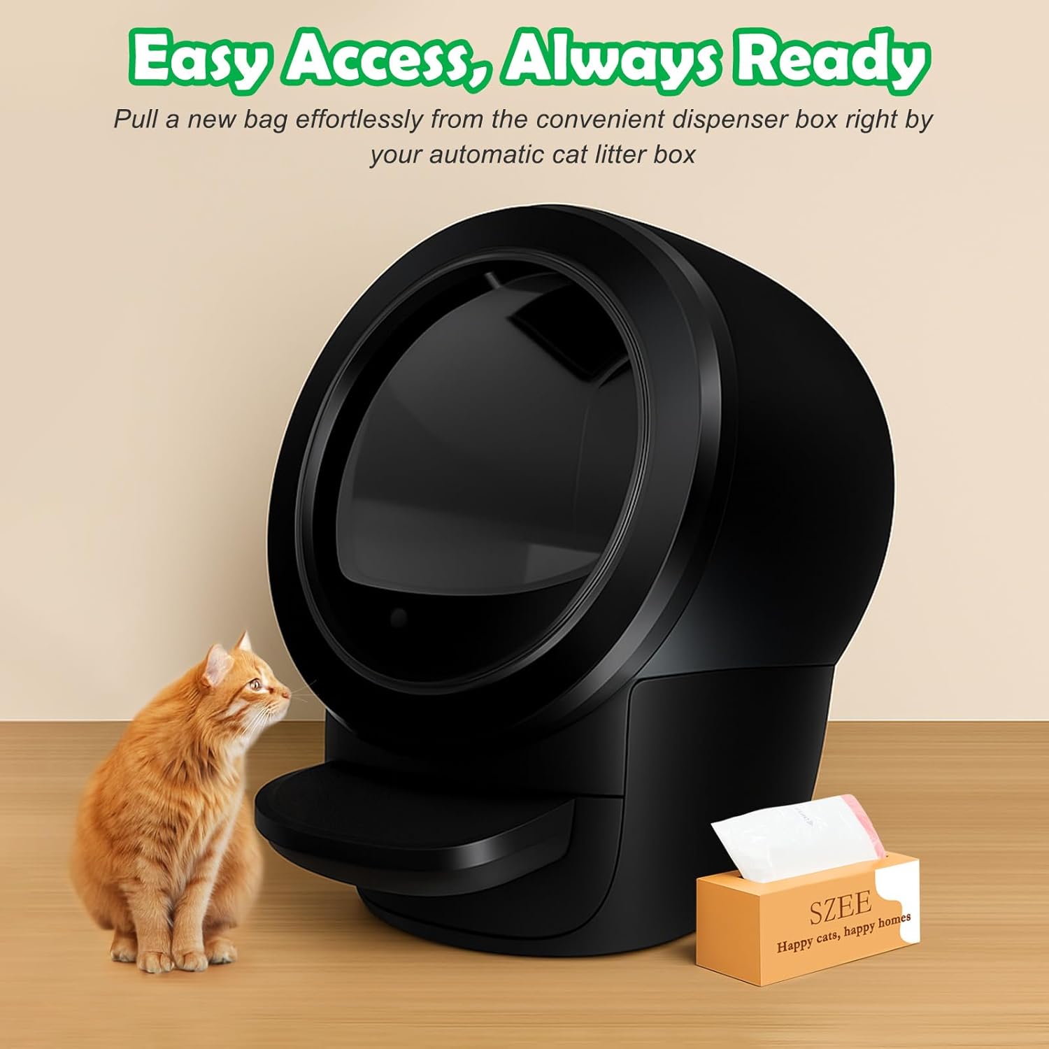 Thumbnail 6 de SZEE 120 Pack Large Self‑Cleaning Cat Litter Tray Liners 🐱