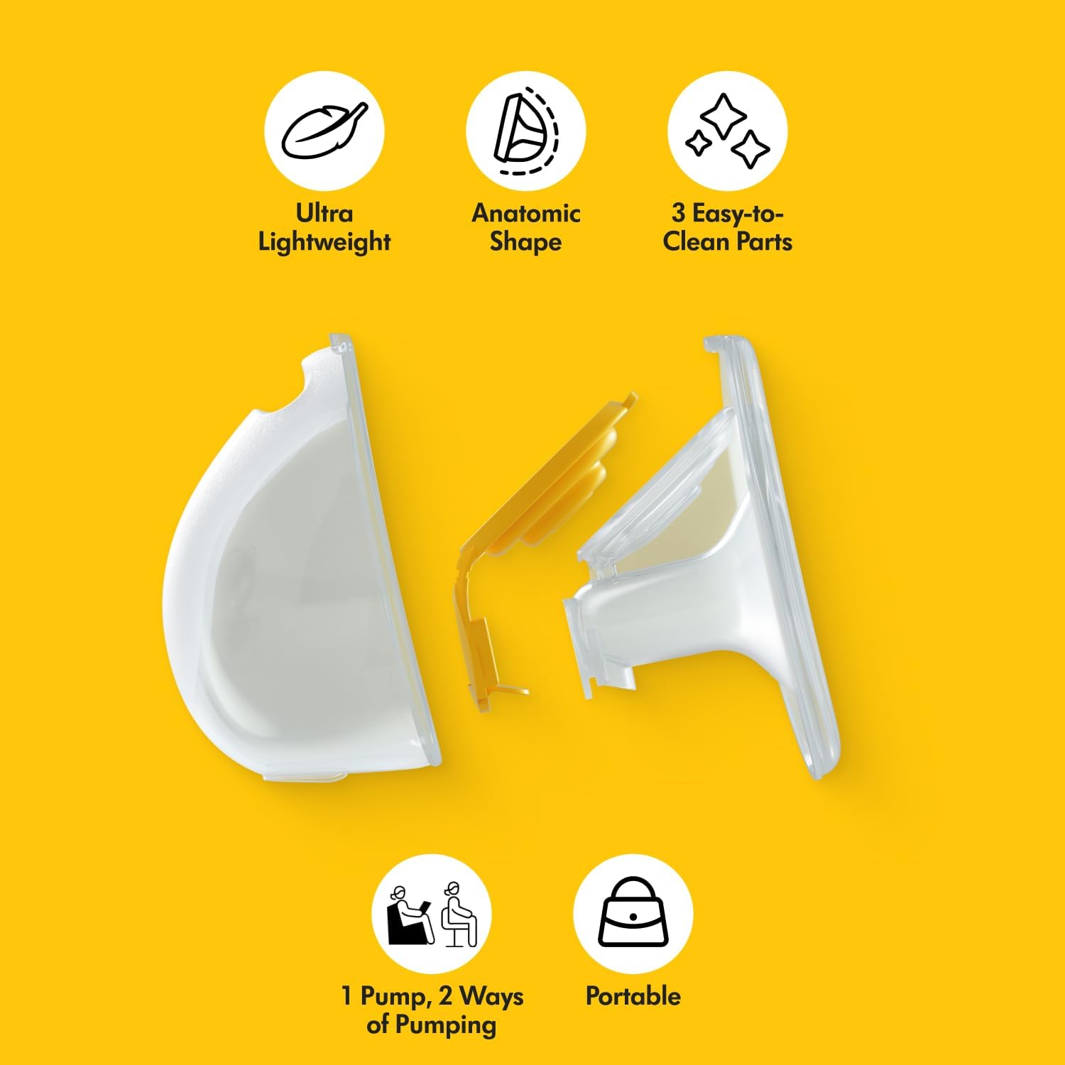 Detalle de Medela Hands-Free Collection Cups for Freestyle Flex and Swing Maxi Pumps