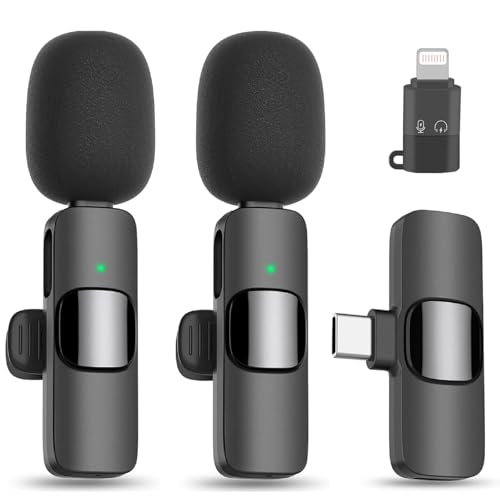 Detalle de Alles Gute Micro Cravate Sans Fil pour iPhone/iOS/Android — Microphone Lavalier Portable, Réduction du Bruit, Plug-and-Play