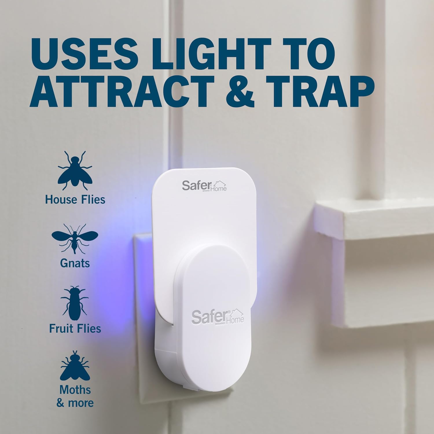 Detalle 2 de Safer Home Flying Insect Trap, Plug-in 2-Pack: UV Light, No Chemicals