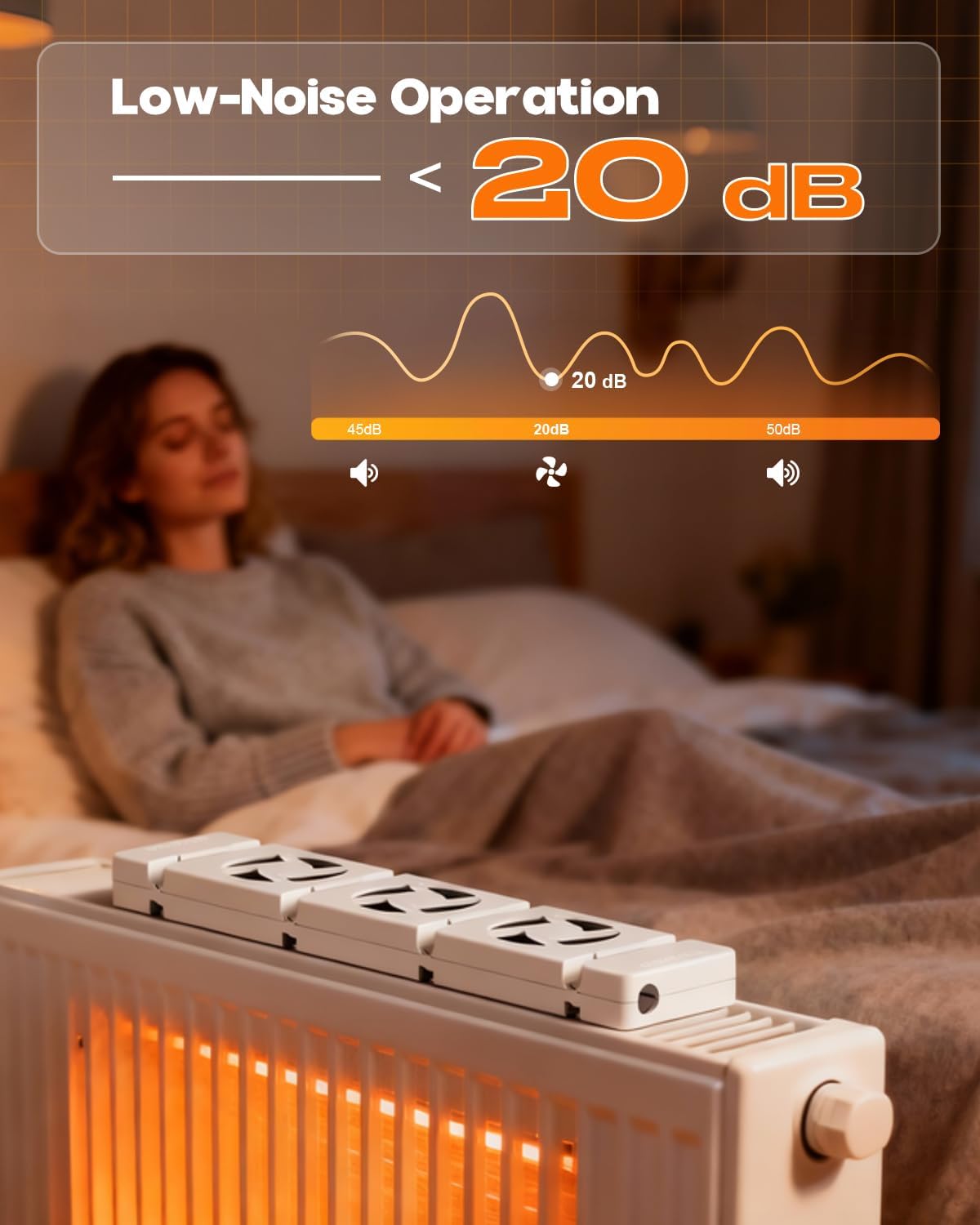Thumbnail 4 de Heizkörper Ventilator 2er-Set leiser Lüfter für Heizungen