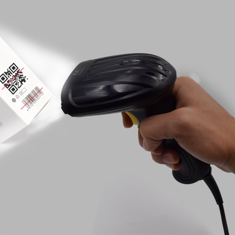 Detalle 2 de EWENT EW3410 Lector de Códigos de Barras 2D USB – lectura rápida y resistente para negocio