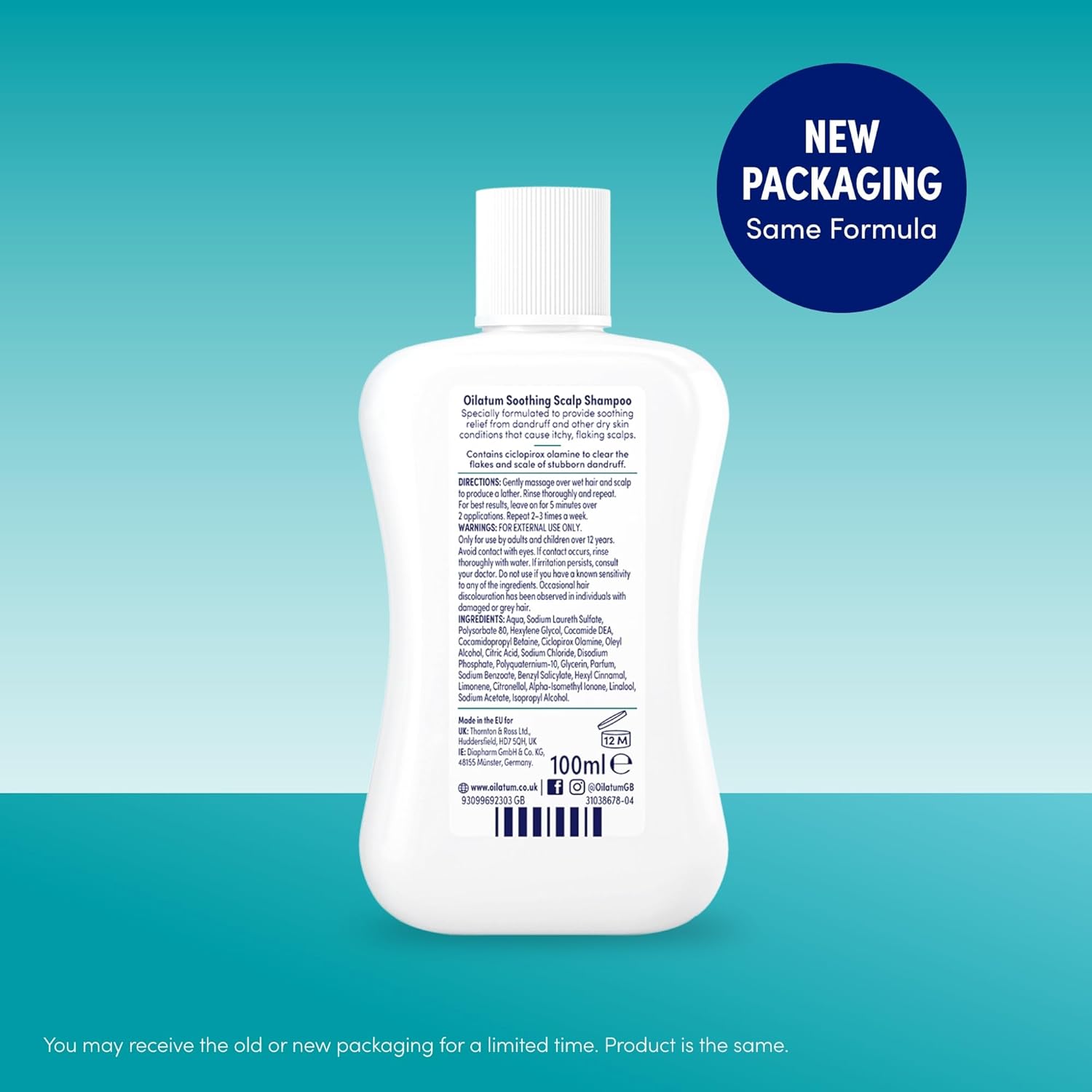 Detalle de Oilatum Soothing Scalp Shampoo for Itchy, Flaky Scalp (Dandruff) – 100ml