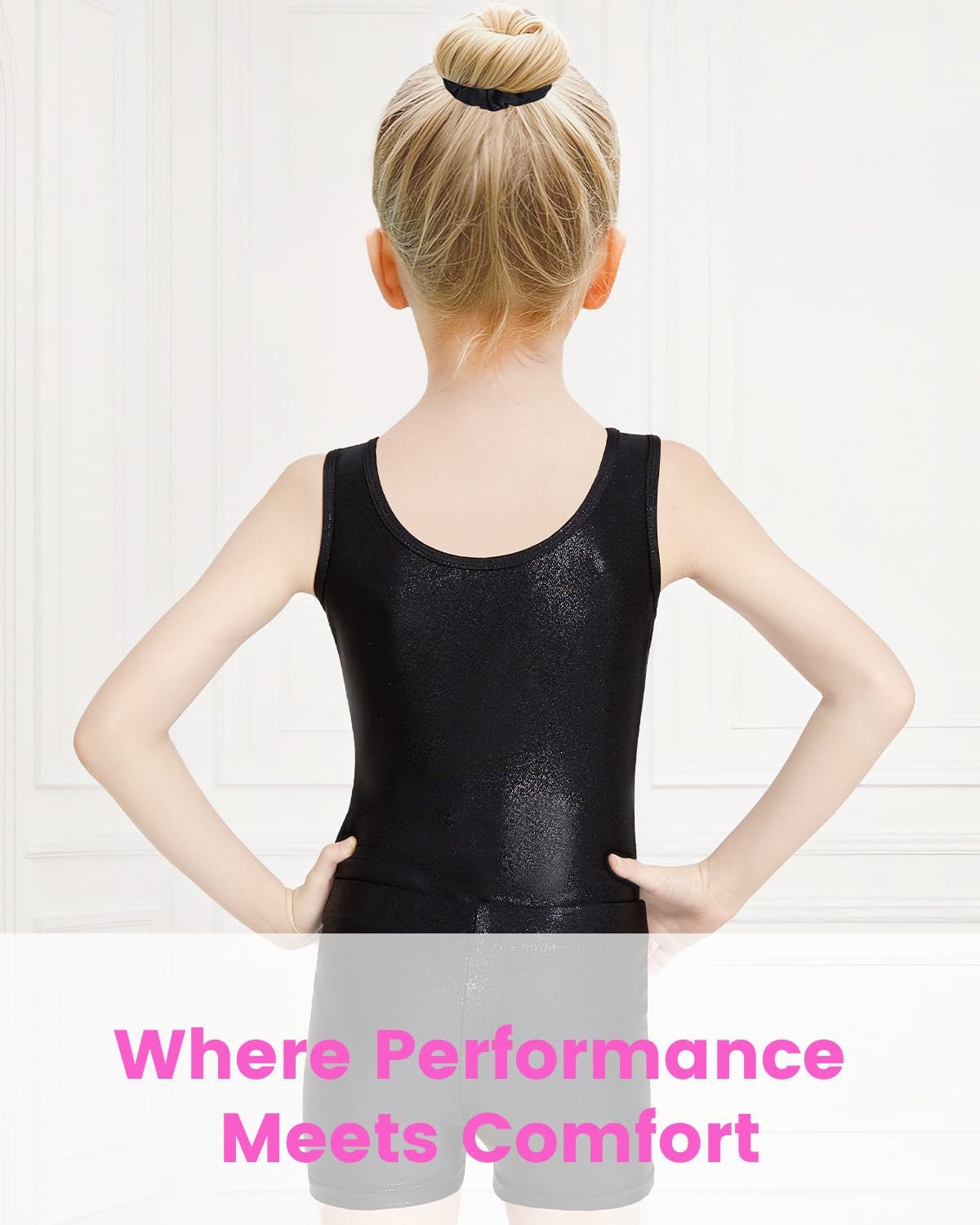 Thumbnail 6 de Gogokids tredelat gymnastikset för flickor – ärmlös dräkt, shorts och hårband
