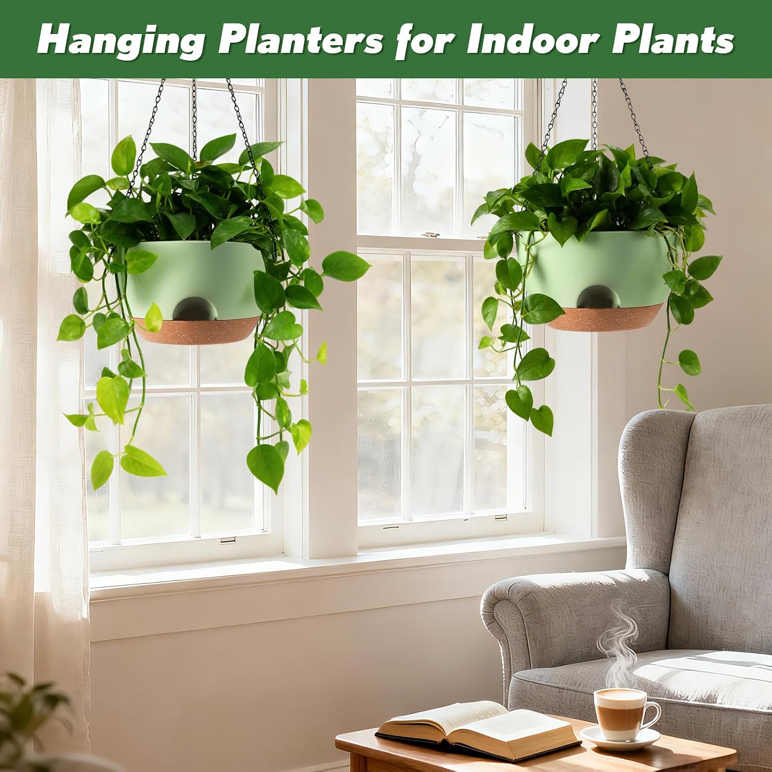 Thumbnail 3 de WUCEIAUU Hanging Planters, 8-Inch