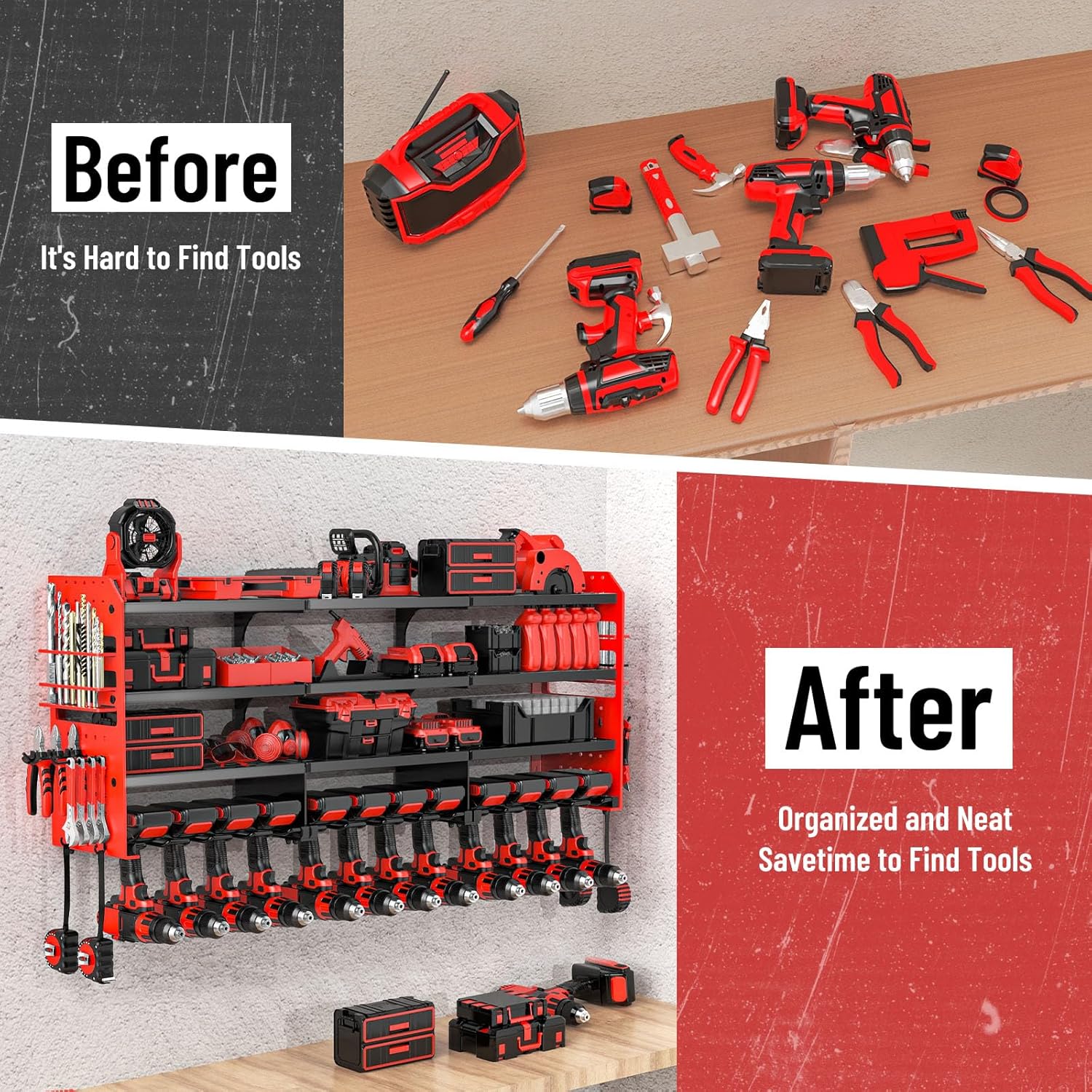 Thumbnail 3 de VeyFolzin.st Large Wall Tool Organizer 12 Holders 🛠