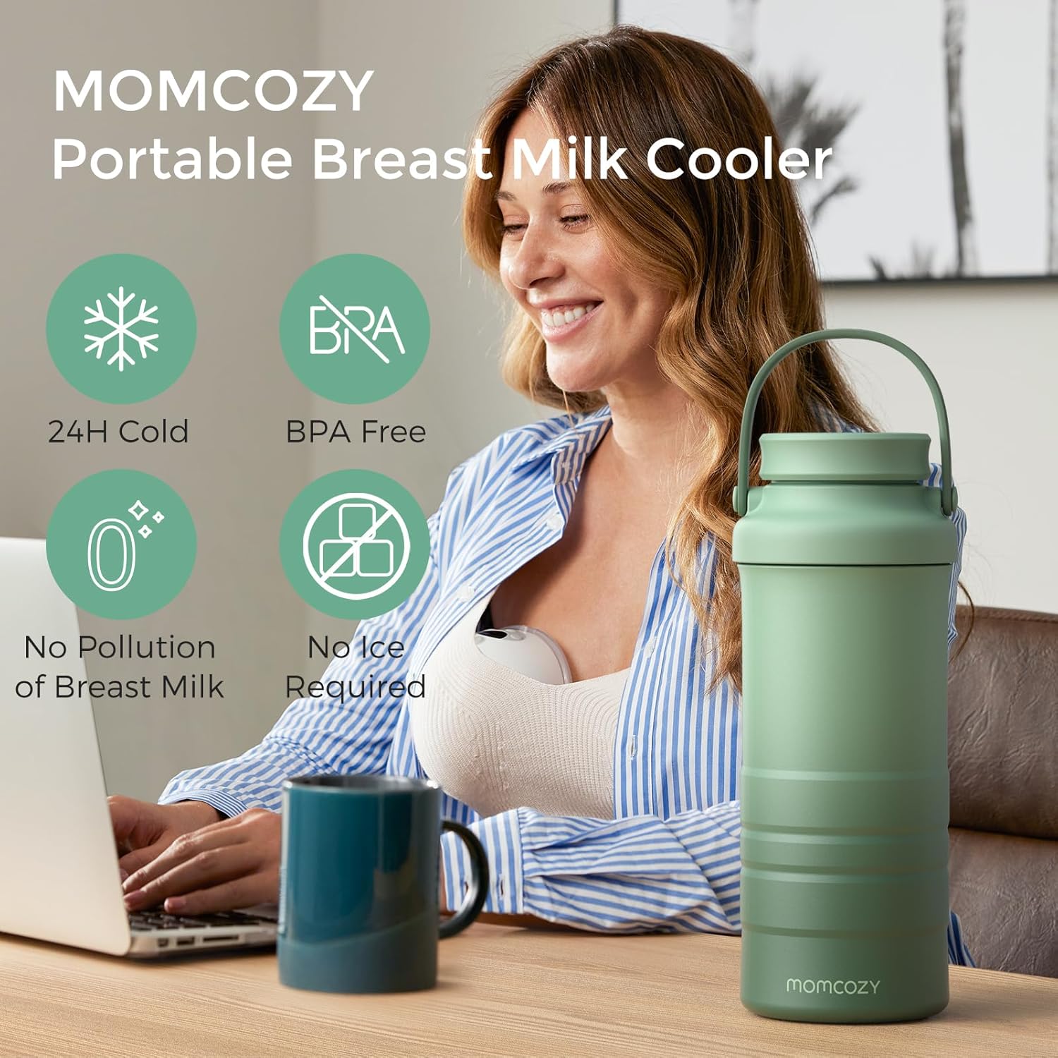 Thumbnail 1 de Momcozy 22oz Portable Breast Milk Cooler