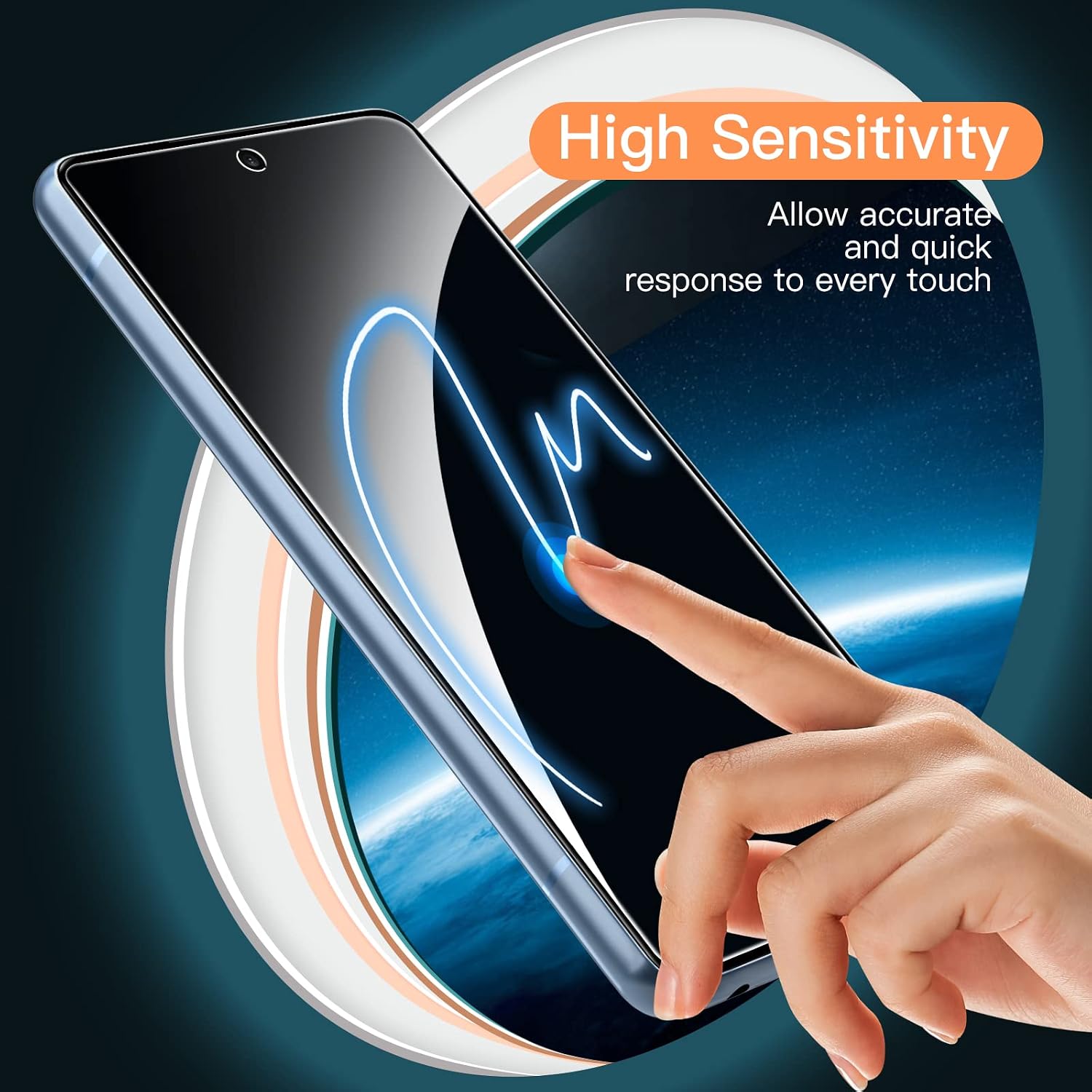 Thumbnail 5 de JETech 1123- screenprotector van gehard glas voor Galaxy A53/A52, 3 stuks