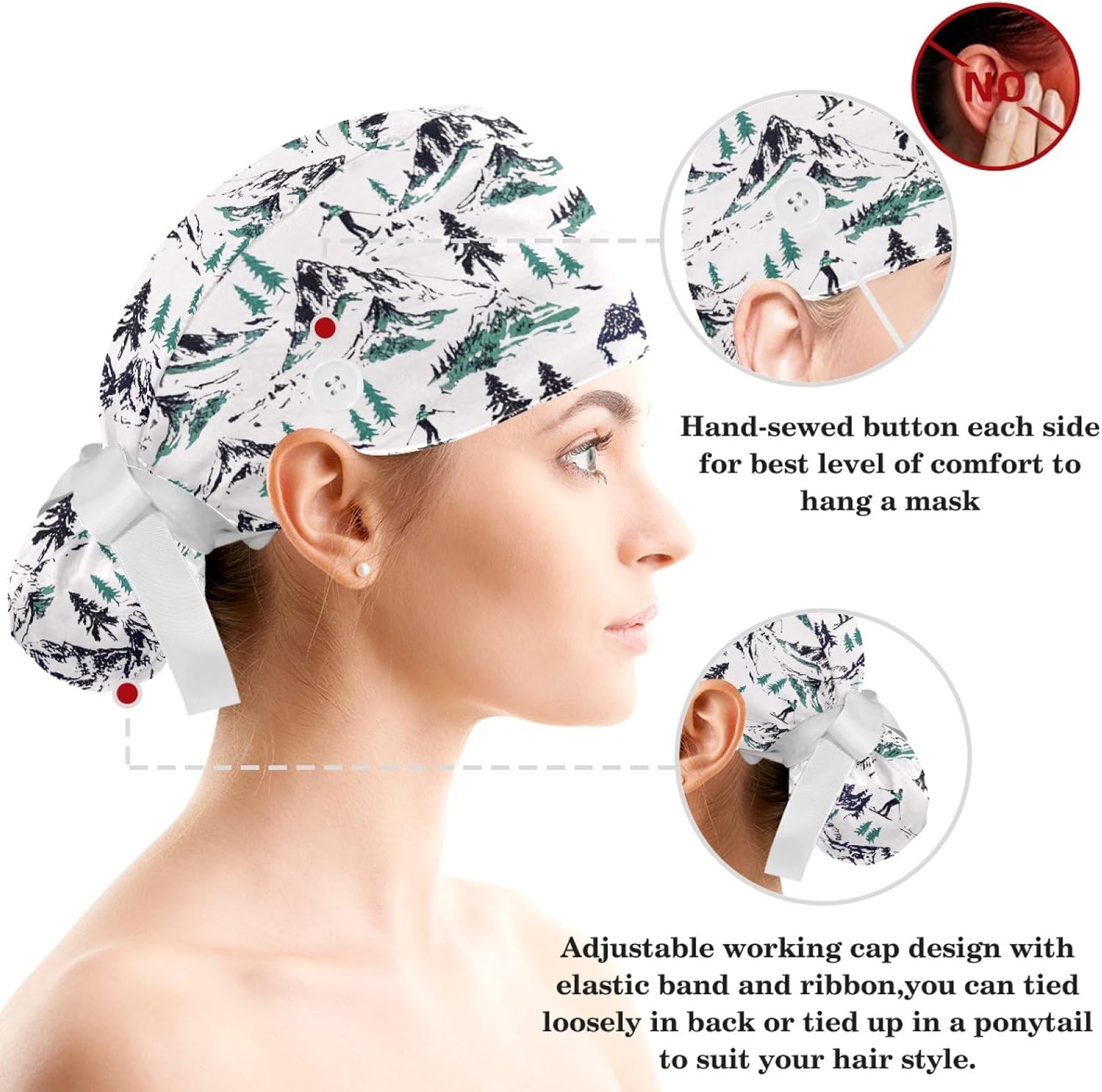 Detalle de Scrub Cap for Women in Polyester