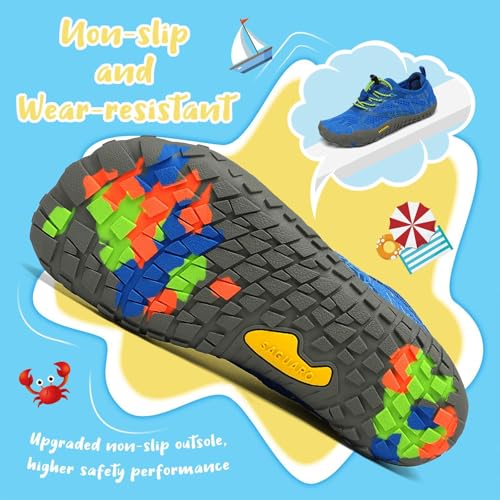 Thumbnail 4 de SAGUARO calzado descalzos para niños: zapatillas minimalistas de trail antideslizantes, azul (EU 35)