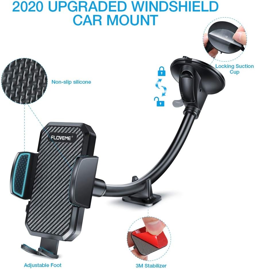 Detalle de FLOVEME Car Phone Holder windsreen gooseneck for iPhone 13