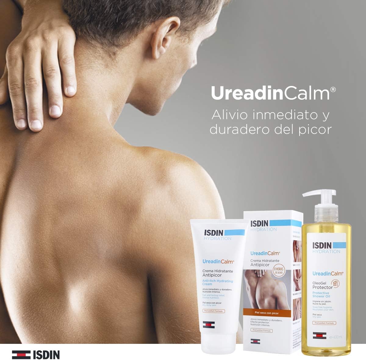 Detalle de ISDIN Ureadin Calm OleoGel, olio doccia nutriente senza sapone per pelli secche