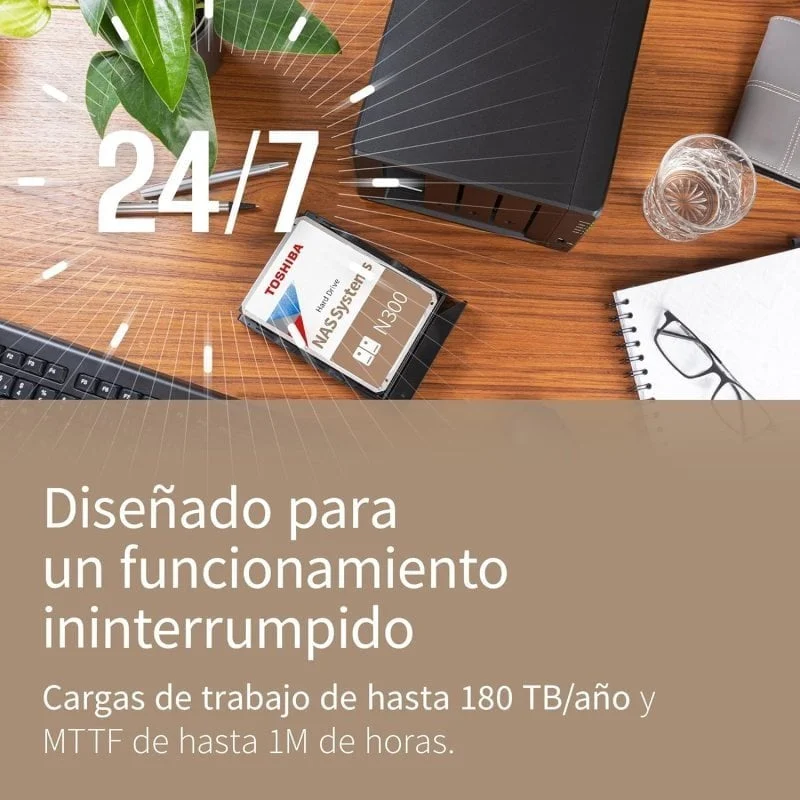 Thumbnail 1 de Toshiba N300 3.5" 8TB SATA 3 (disco duro interno para NAS)