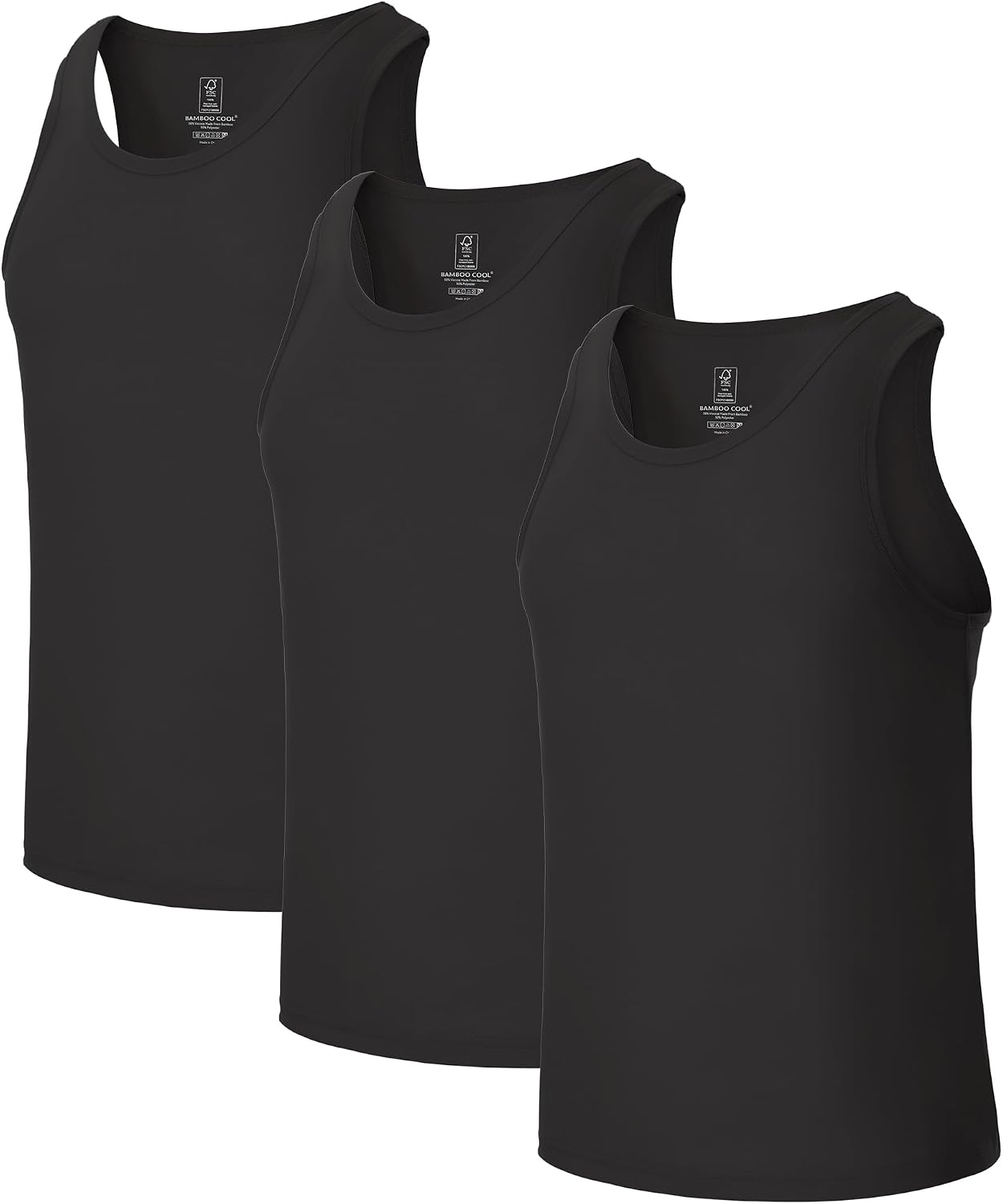 Detalle de BAMBOO COOL Men's Tank Top 3 Pack